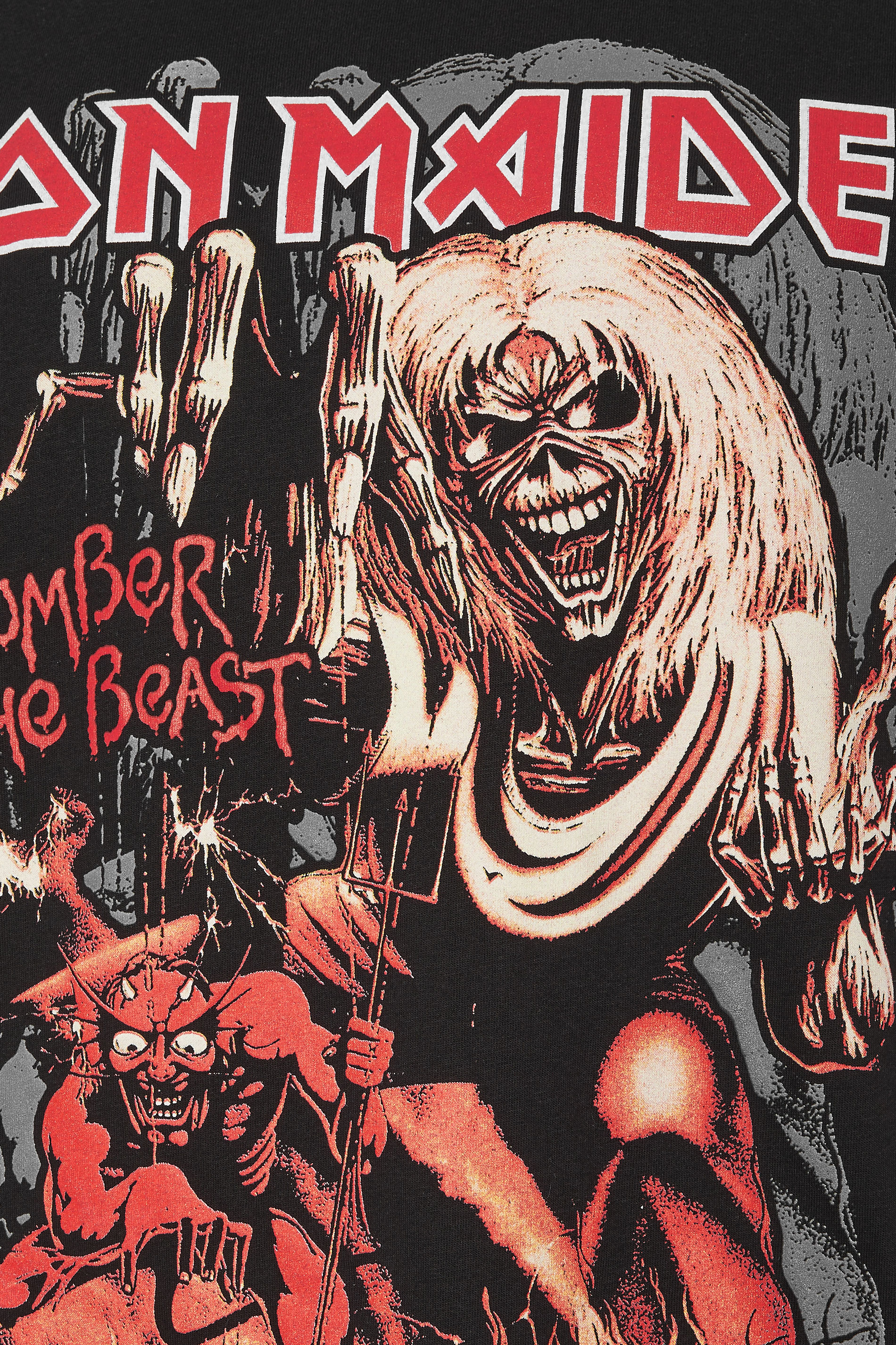 BadRhino Big & Tall Black & Red Iron Maiden Graphic T-Shirt | BadRhino 3