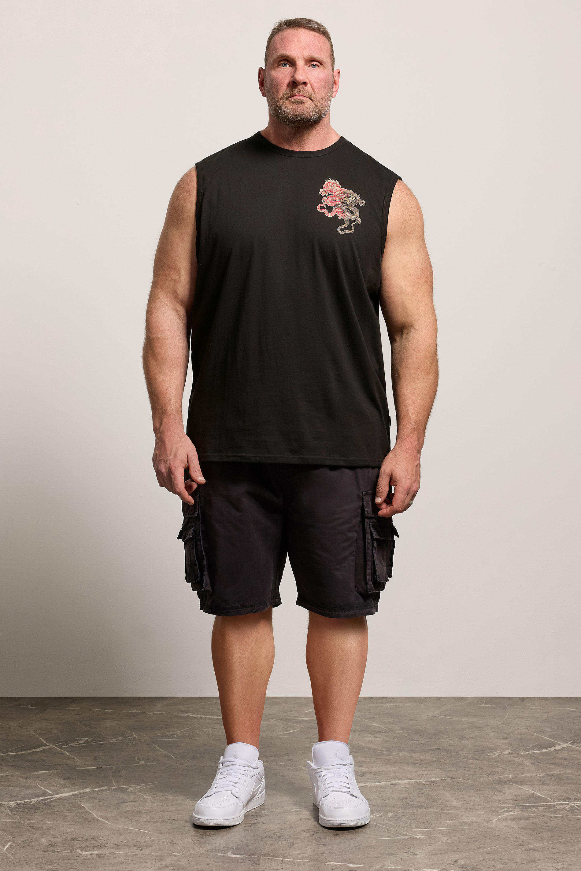 BadRhino Big & Tall Black Dragon Graphic Vest | BadRhino 1