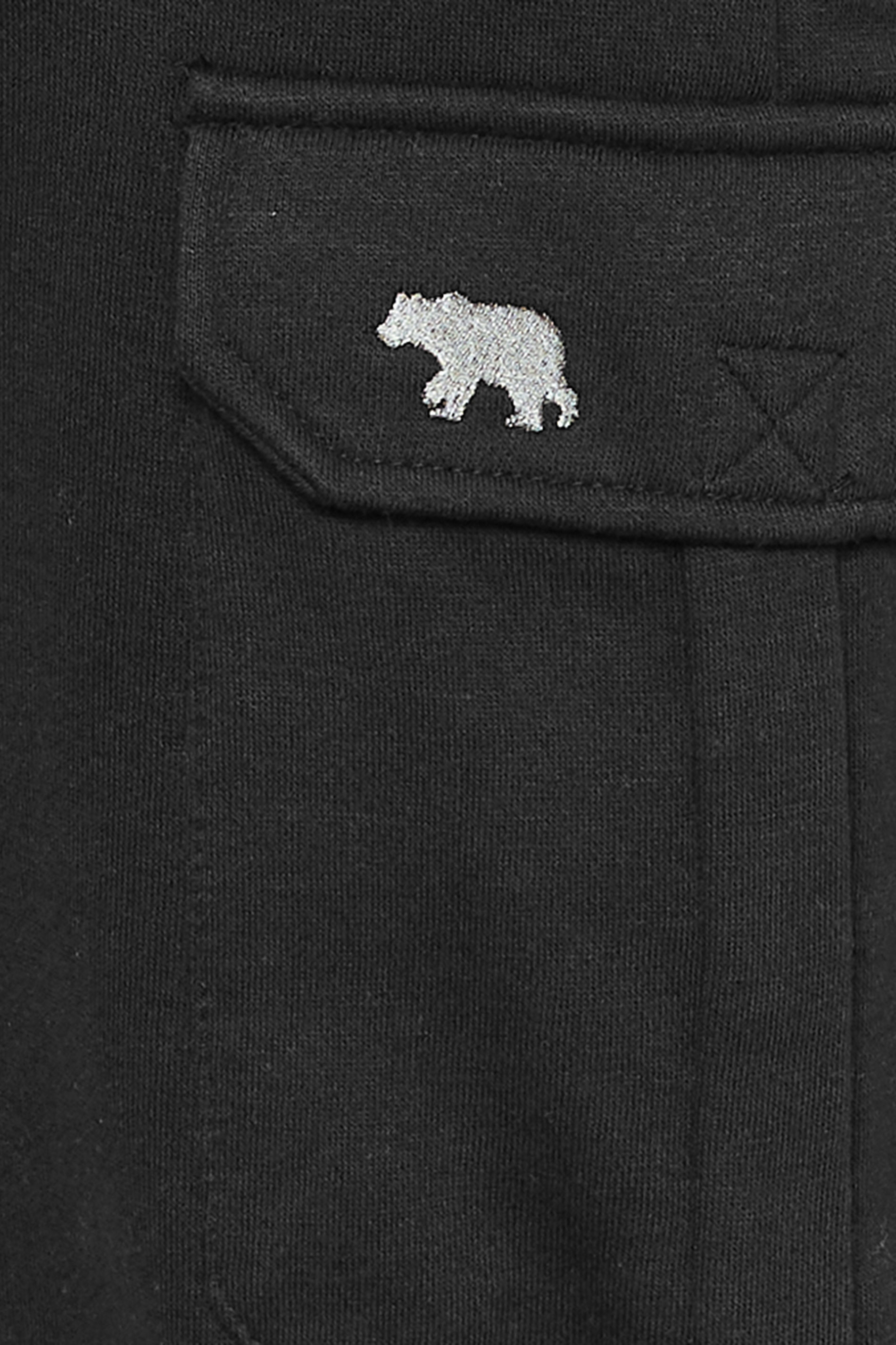 D555 Big & Tall Black Cargo Cuffed Joggers | BadRhino 3