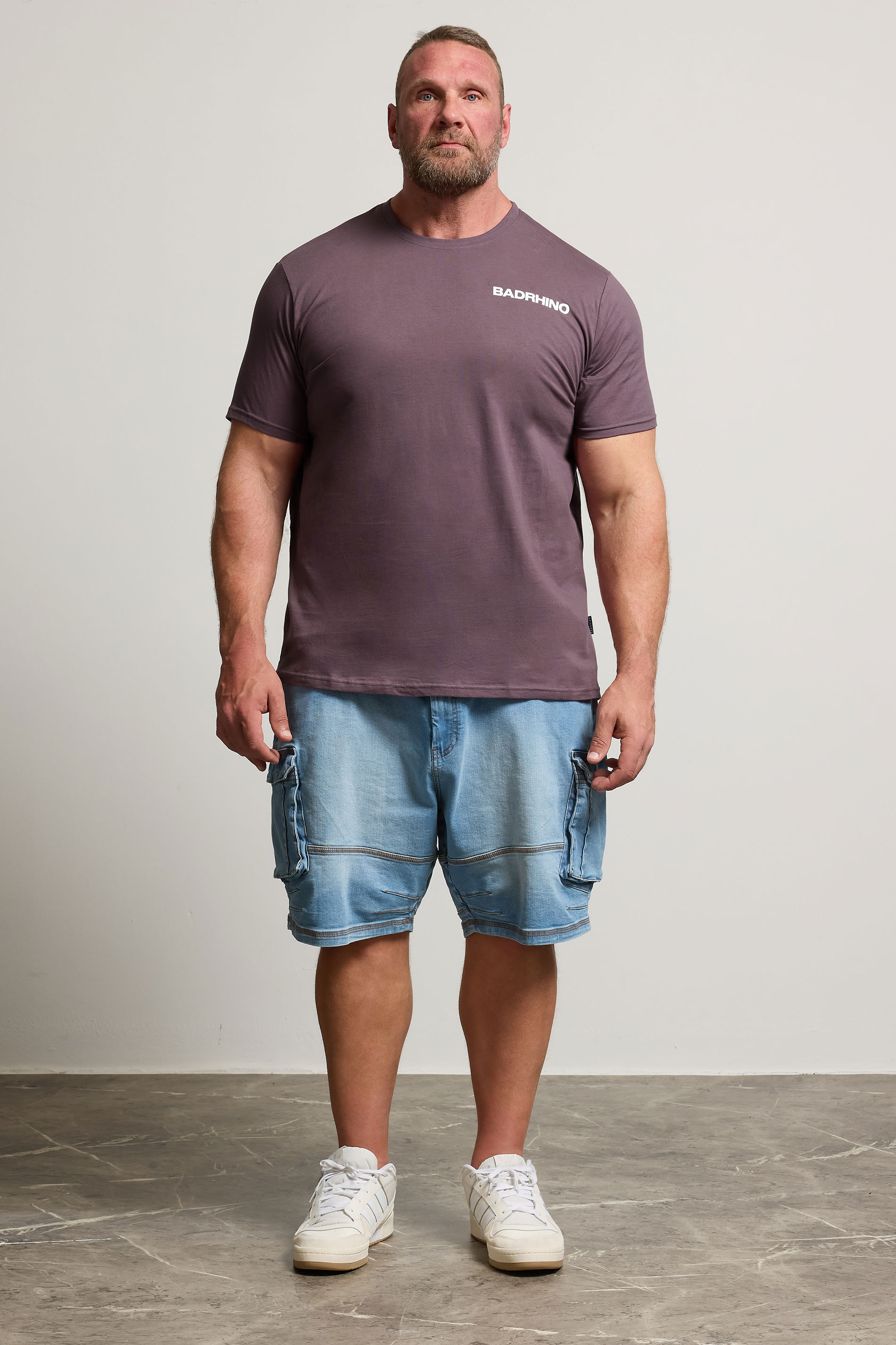 BadRhino Big & Tall 2 PACK Black & Purple 'BadRhino' T-Shirts | BadRhino 2