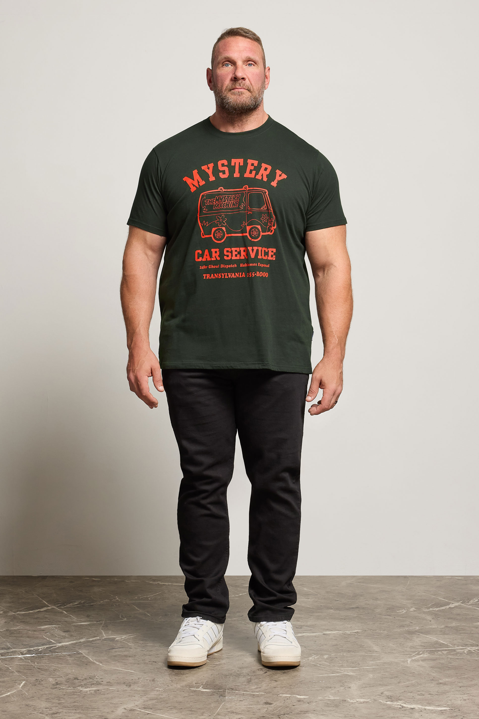 BadRhino Big & Tall Ebony Grey Scooby Doo Graphic T-Shirt | BadRhino 2