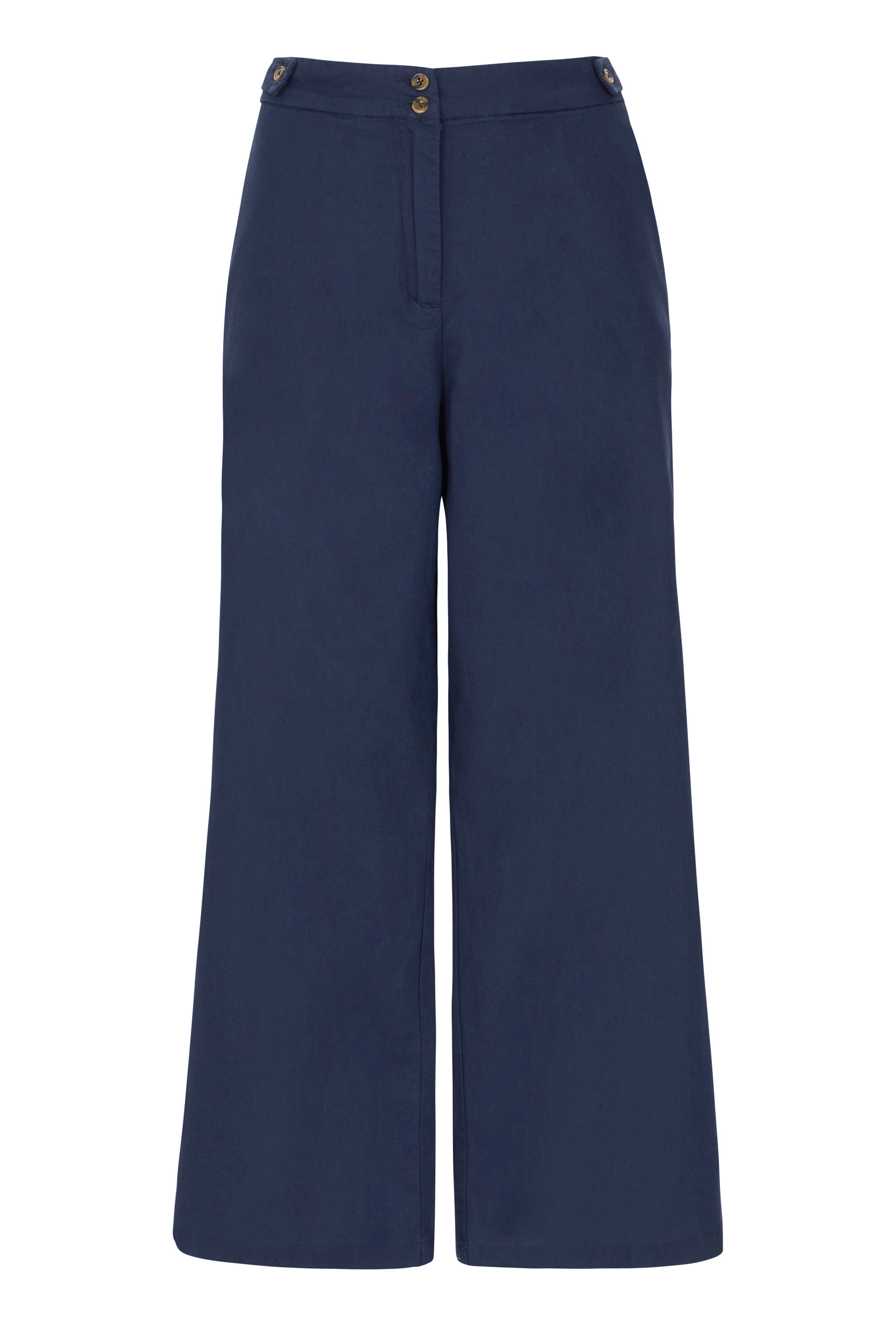 Navy Natural Blend Wide Leg Culottes | Long Tall Sally 4