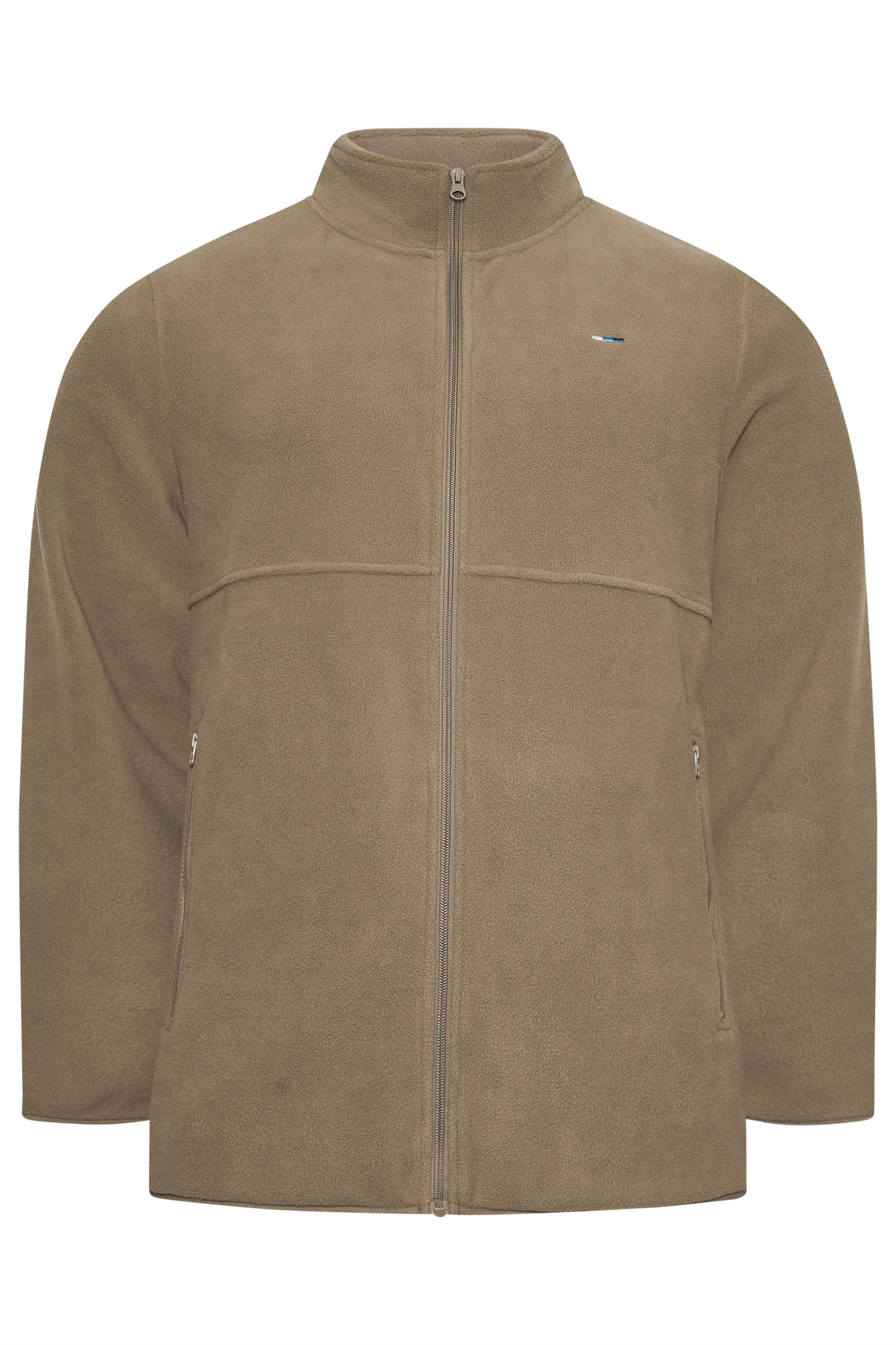 BadRhino Big & Tall Light Brown Essential Zip Through Fleece | BadRhino 4