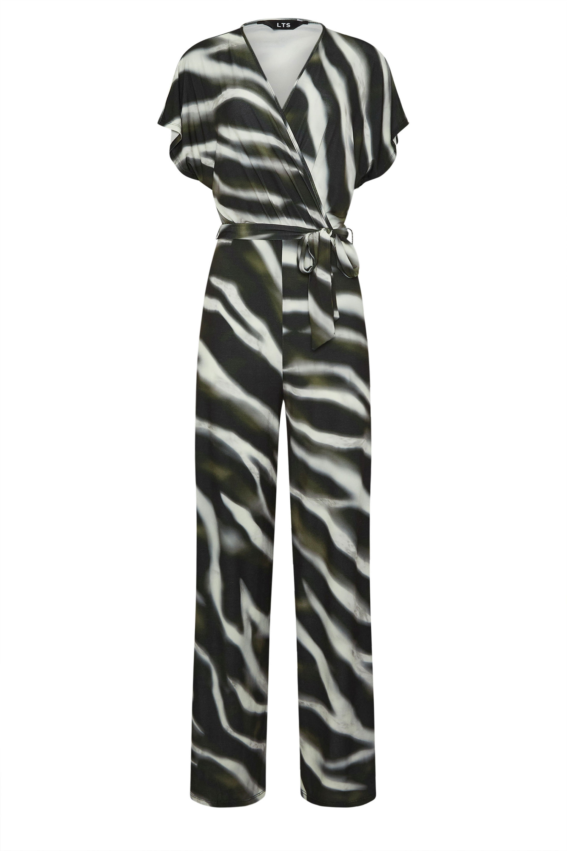 LTS Tall Black Abstract Wrap Jumpsuit | Long Tall Sally 5