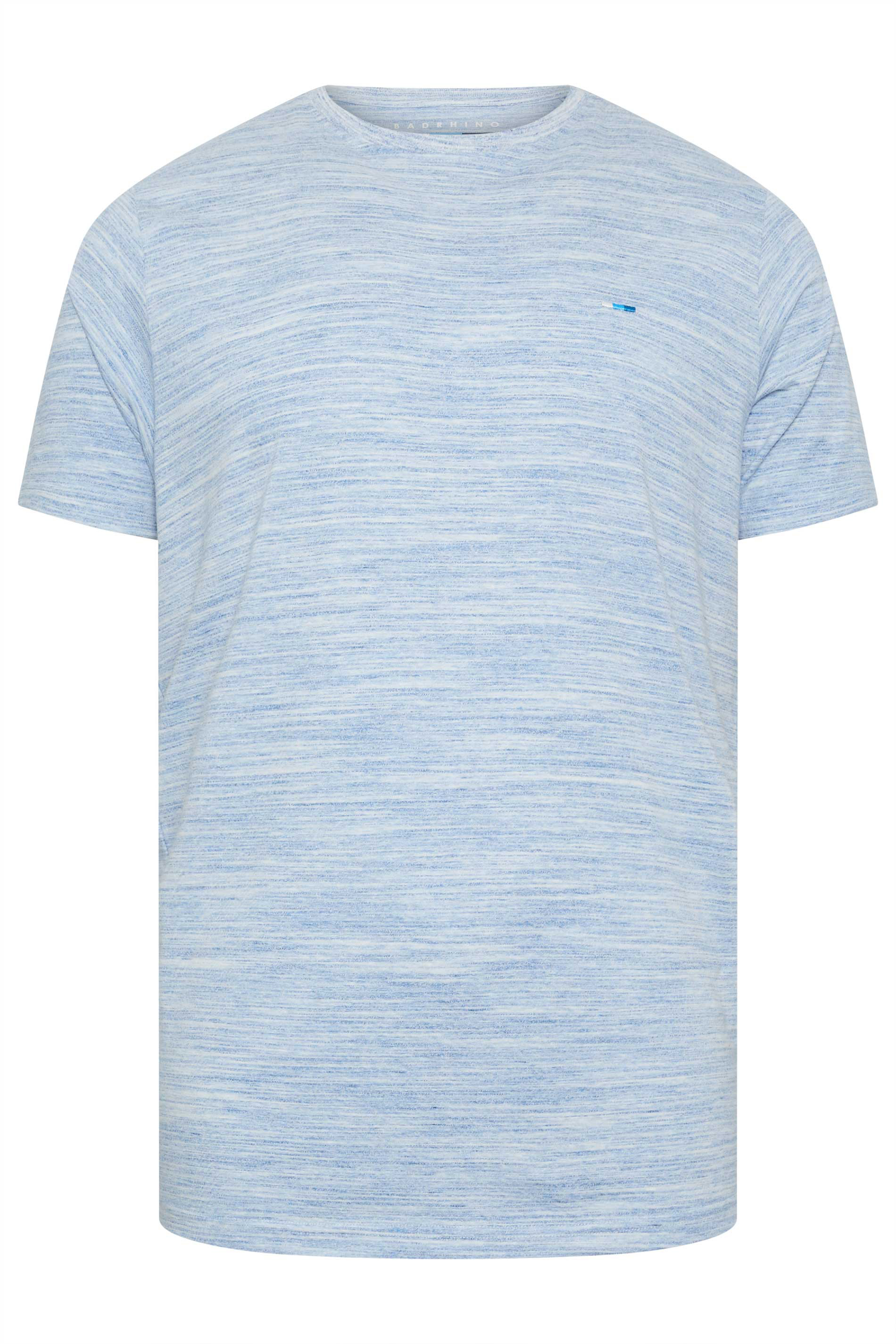 BadRhino Big & Tall Blue Injected Slub Jersey T-Shirt | BadRhino 3