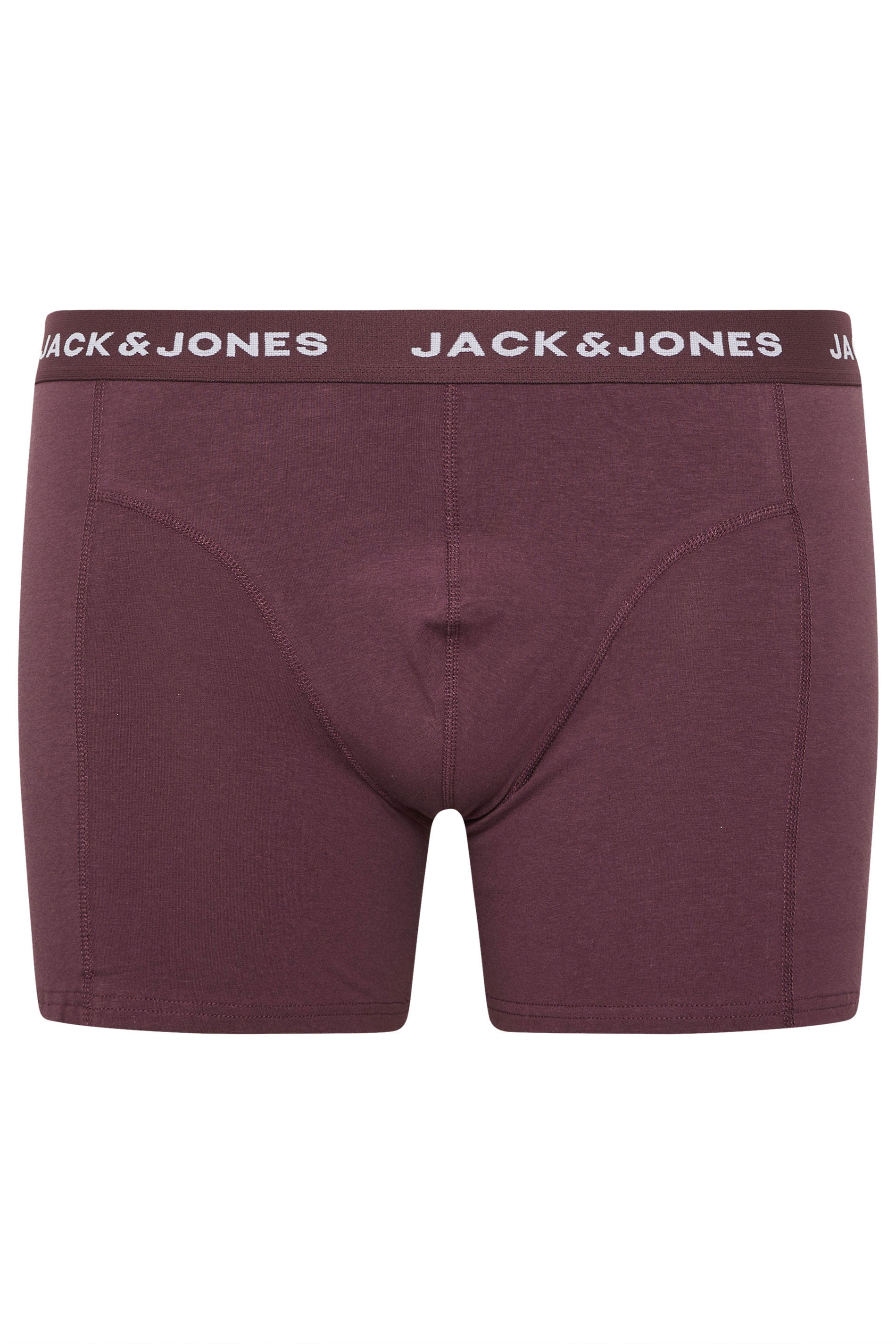 JACK & JONES Big & Tall 5 PACK Green/Blue/Black/Navy/Purple Boxers | BadRhino 6