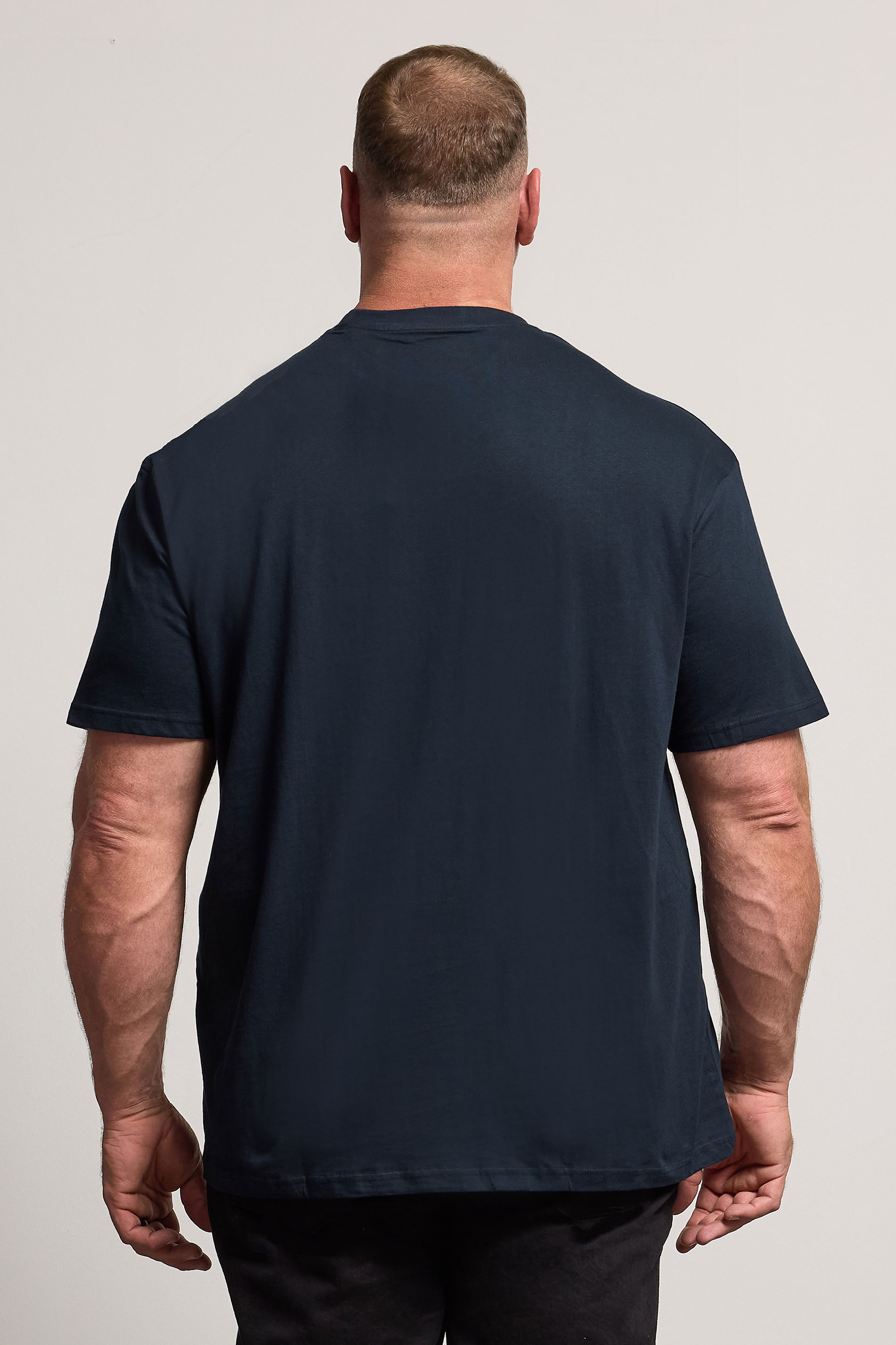 BadRhino Big & Tall Navy Blue Relaxed T-Shirt | BadRhino 3