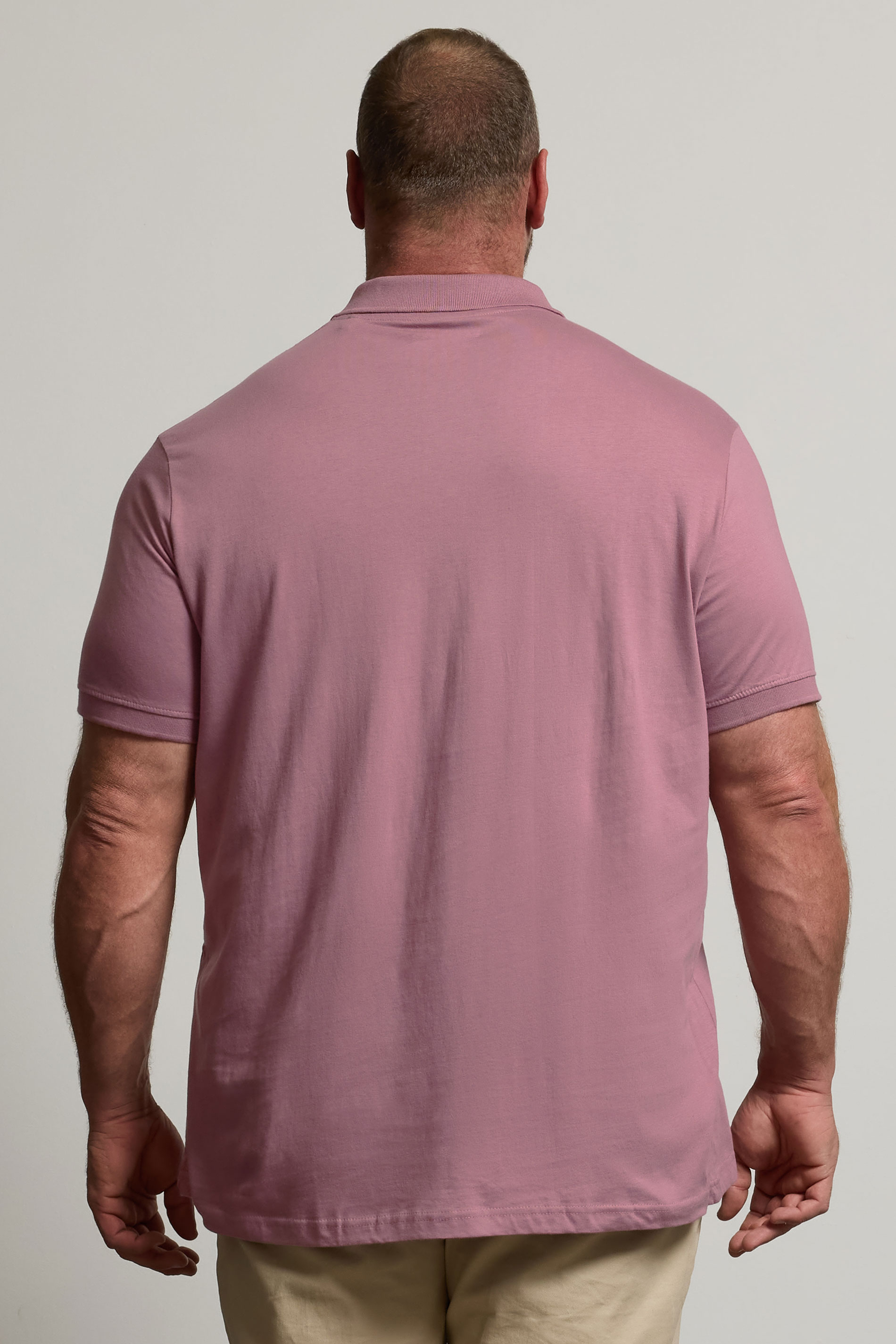 BadRhino Big & Tall Plum Purple Jersey Polo Shirt | BadRhino 3