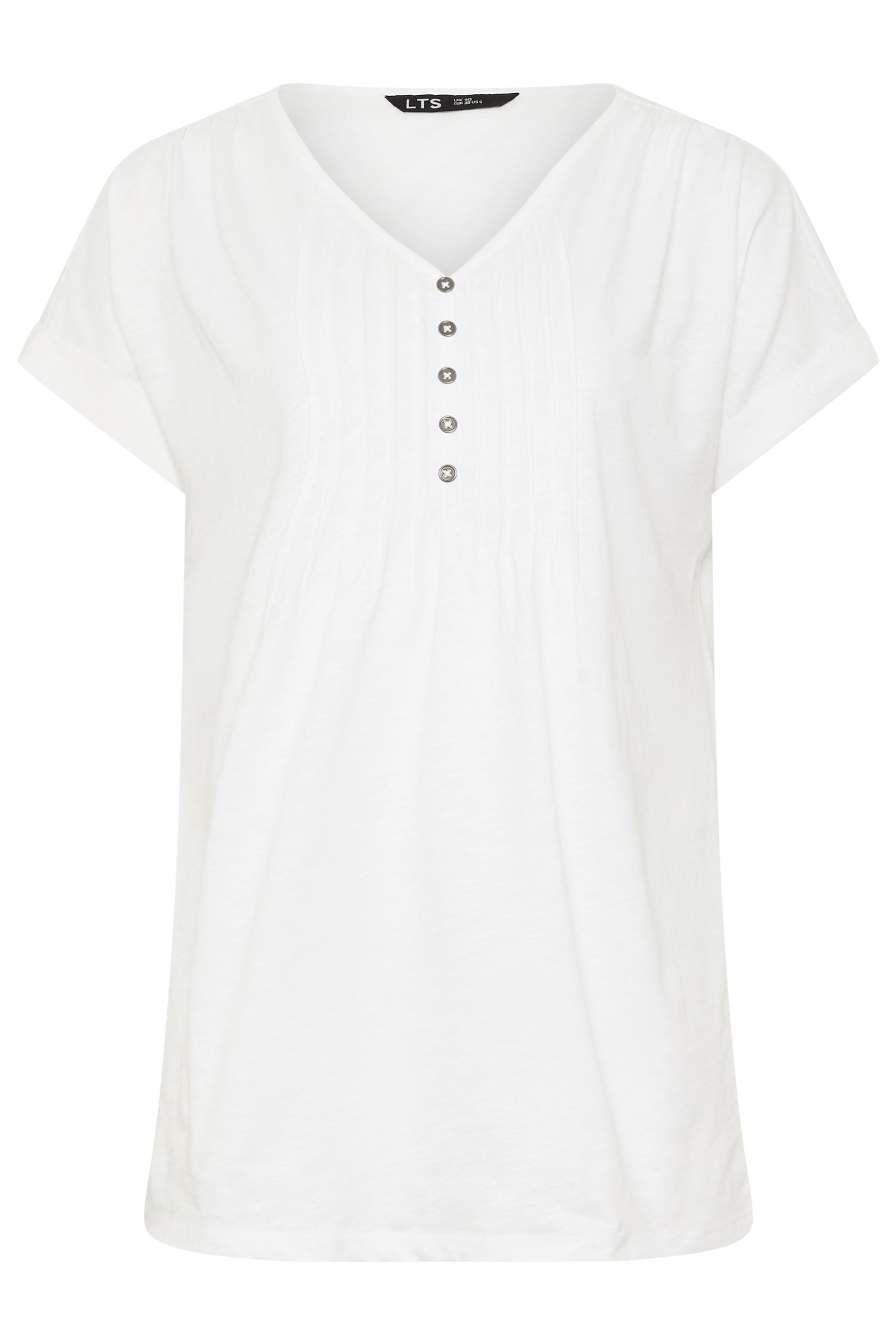 LTS Tall 2 PACK Navy Blue & White Abstract Cotton Henley Tops | Long Tall Sally 9