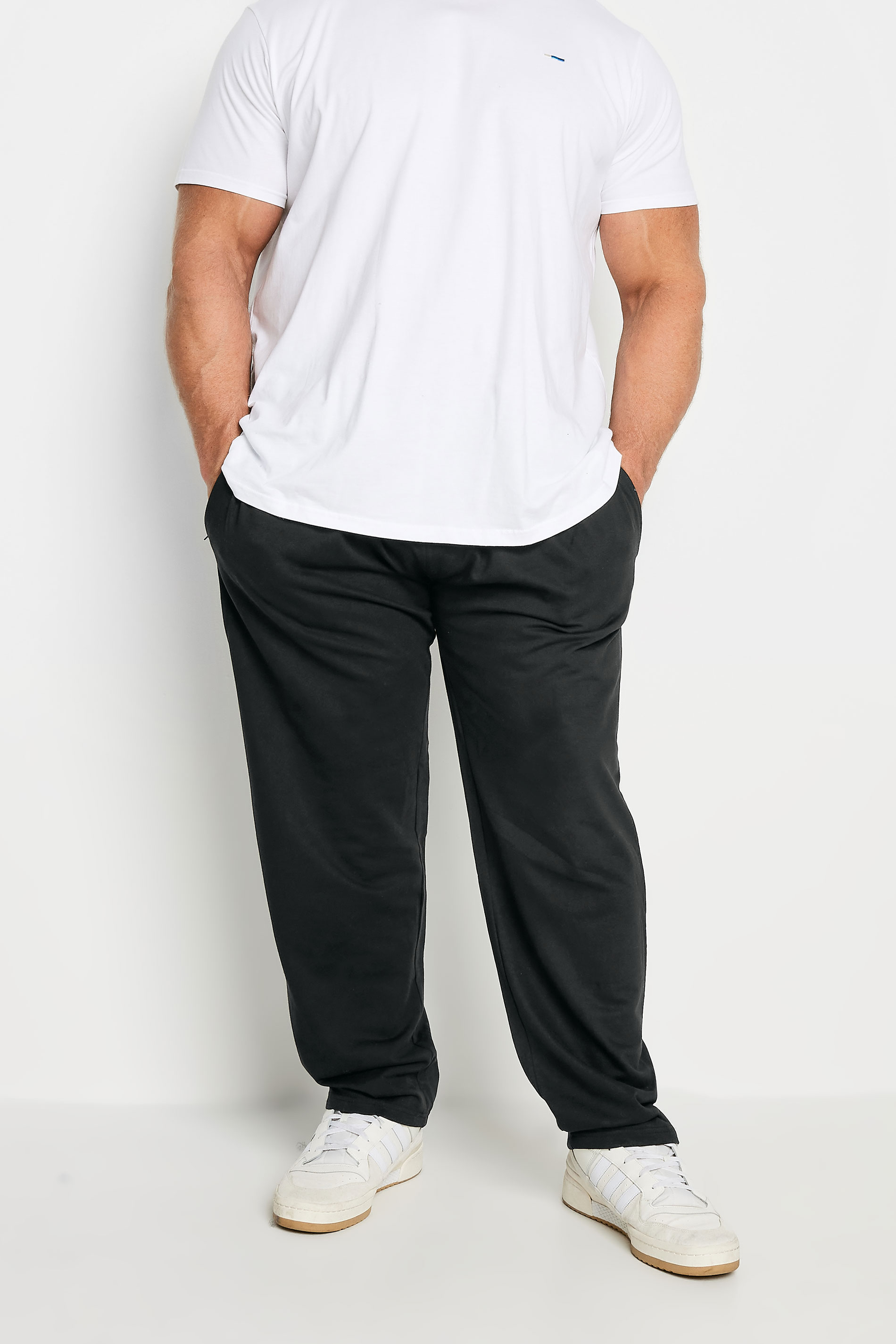 D555 Big & Tall Black 'Rory' Fleece Jogger | BadRhino 1