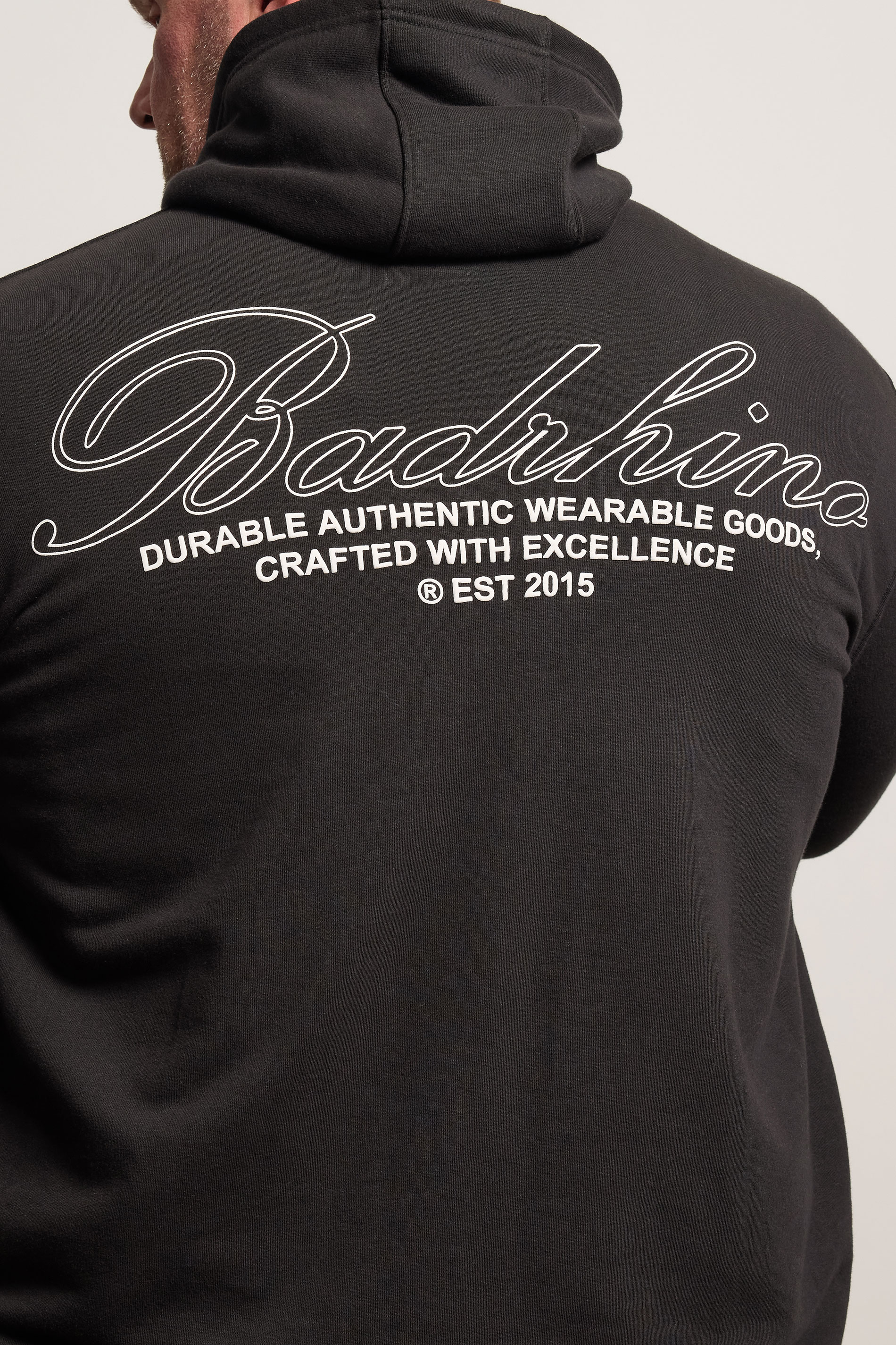 BadRhino Big & Tall Black Zip Up Worldwide Hoodie | BadRhino 5