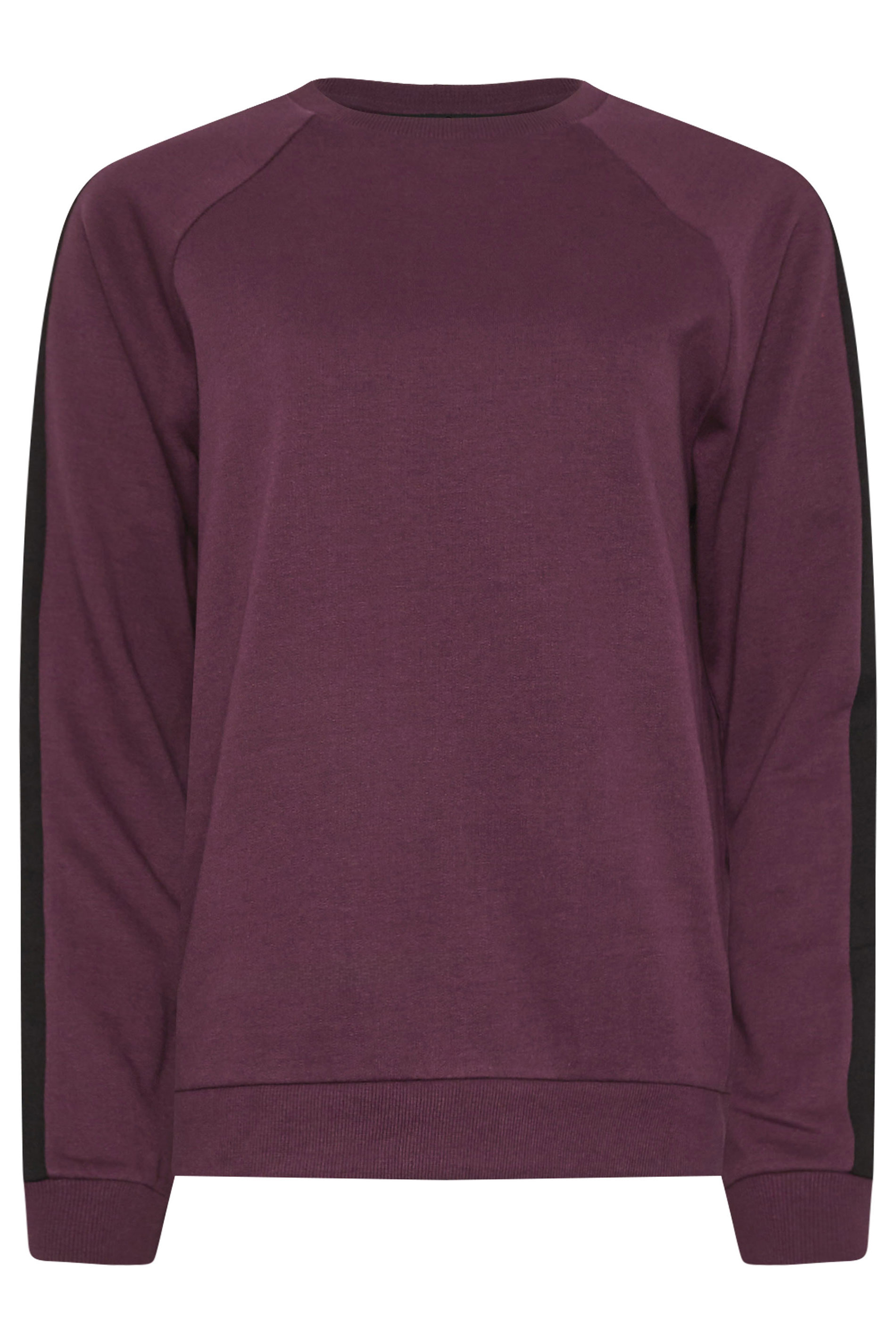 LTS Tall Burgundy Red Side Stripe Sweatshirt | Long Tall Sally 6