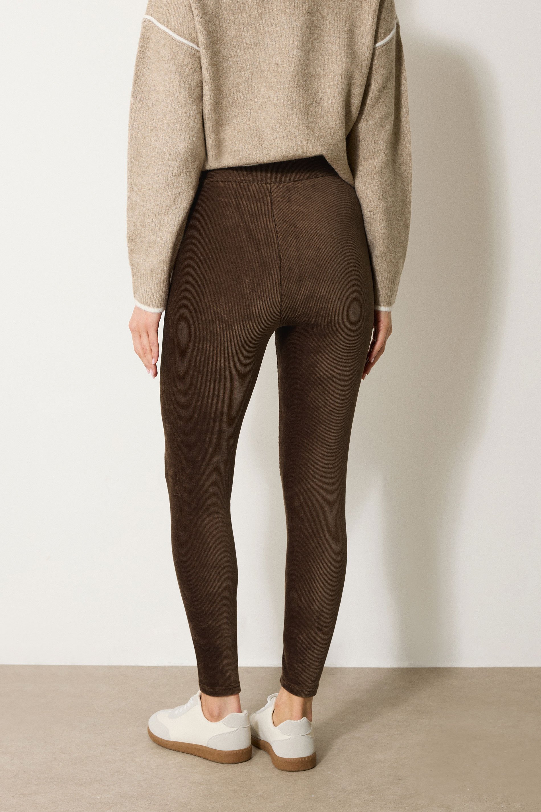 LTS Tall Chocolate Brown Cord Skinny Leggings | Long Tall Sally 3