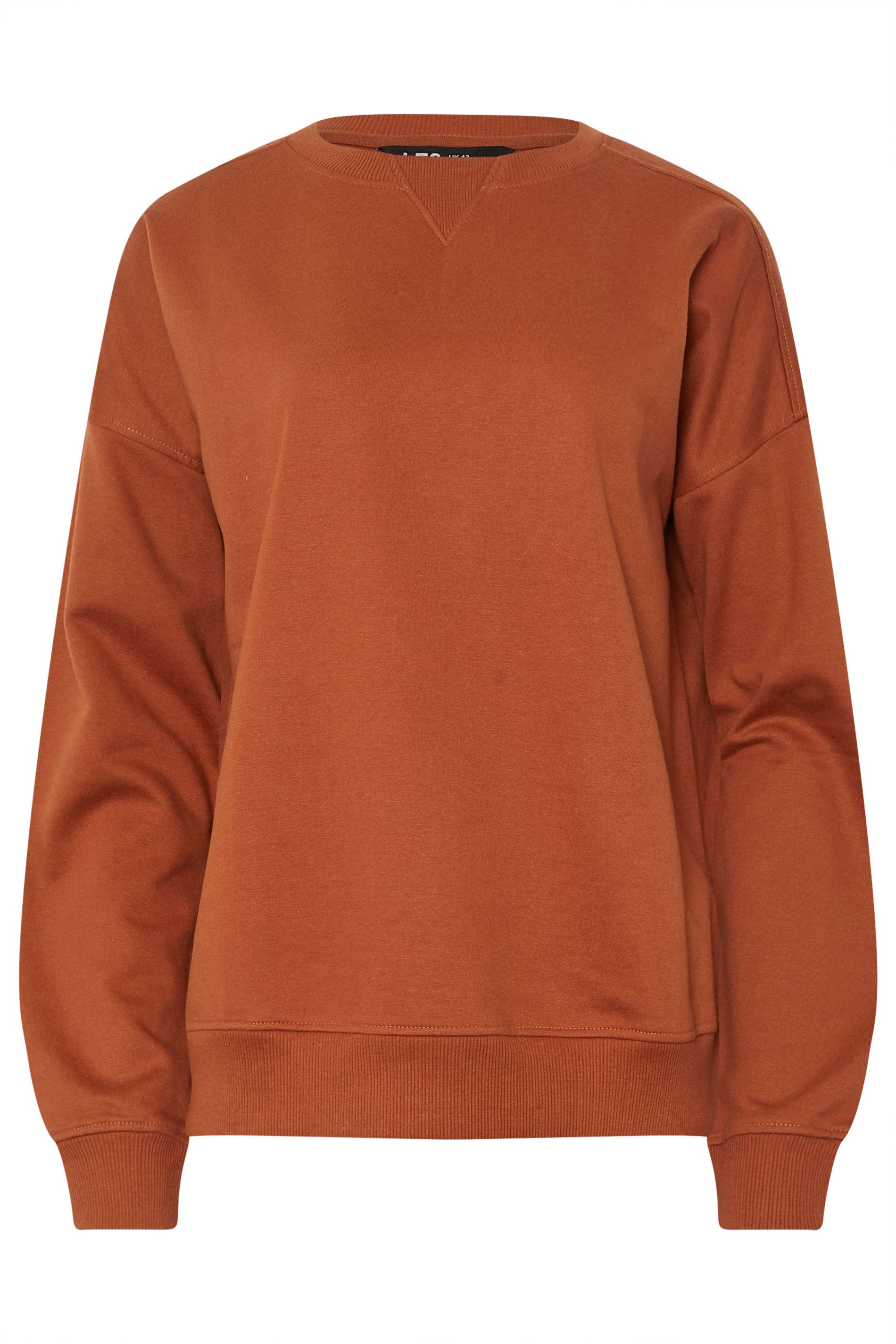 LTS Tall Rust Orange Crew Neck Sweatshirt | Long Tall Sally 6