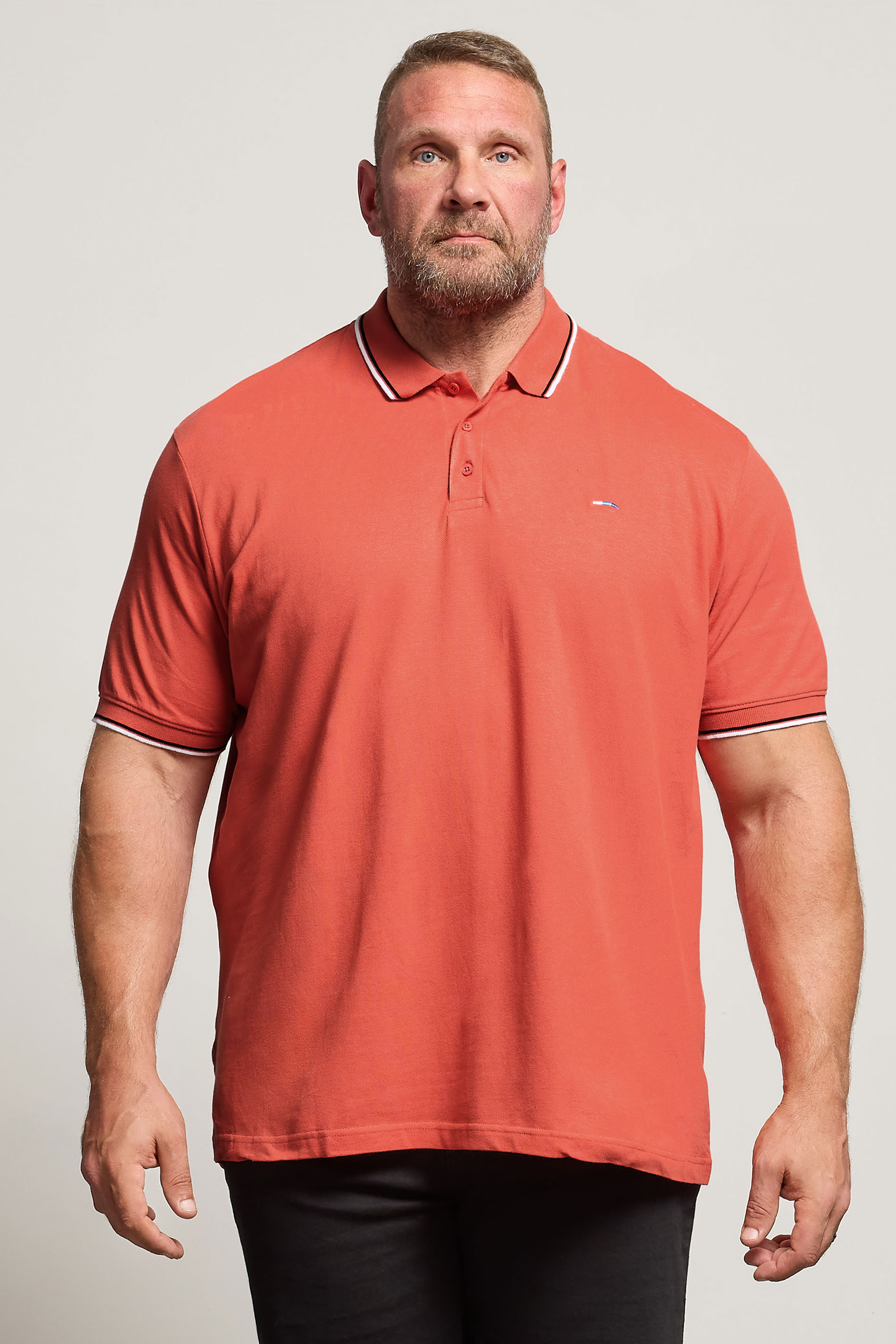 BadRhino Big & Tall Red Tipped Polo Shirt | BadRhino 1