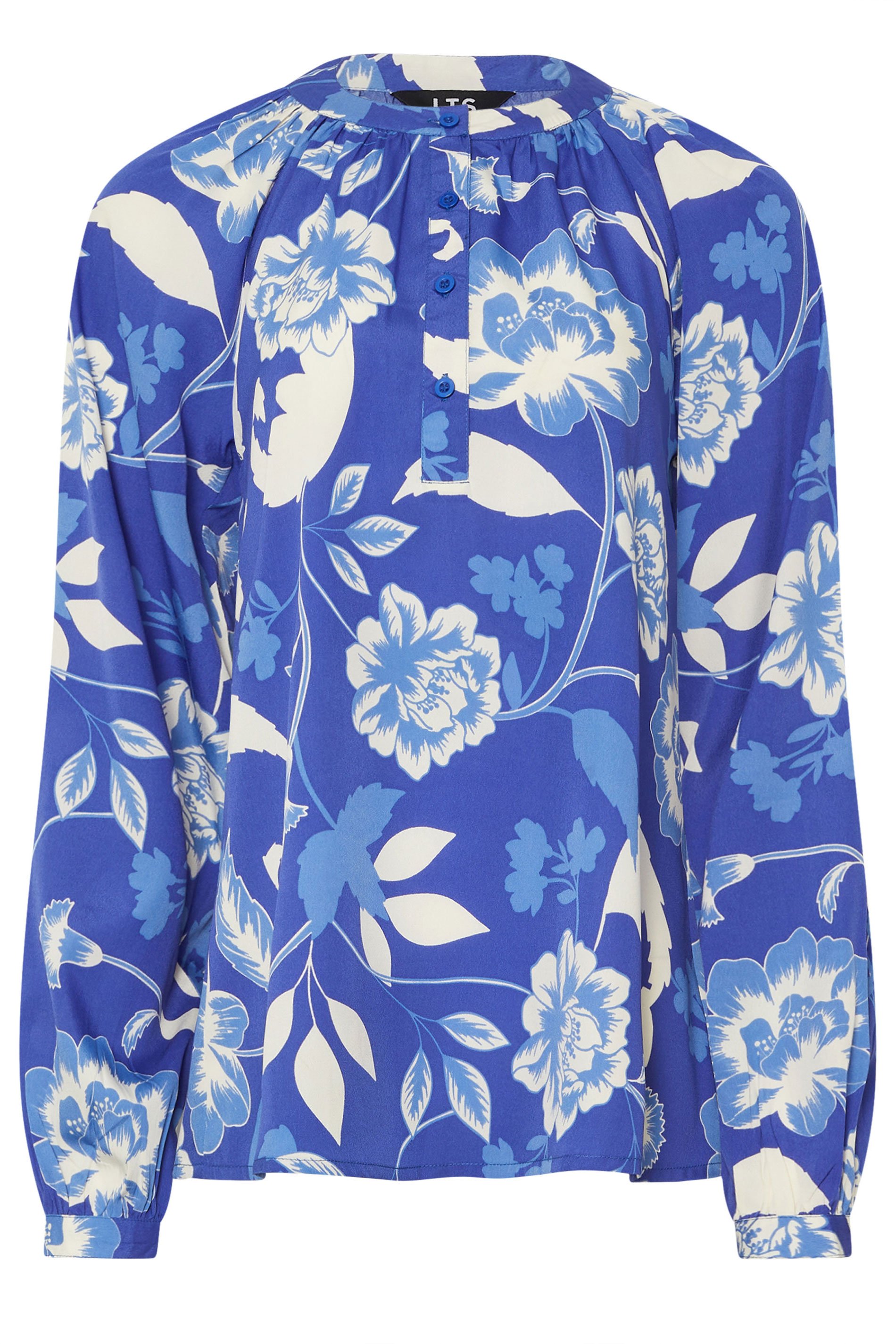 LTS Tall Blue Floral Button Blouse | Long Tall Sally 6
