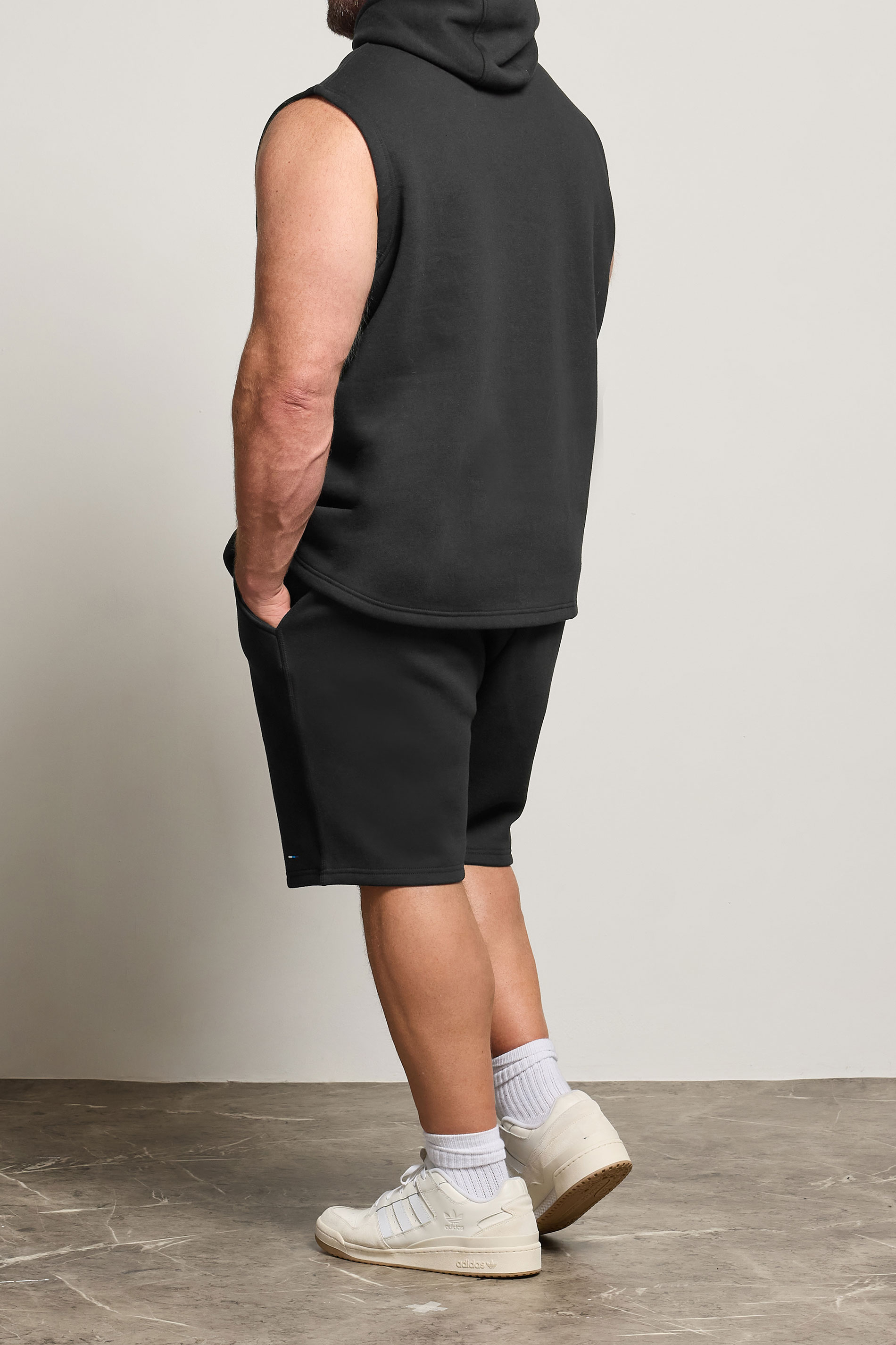 BadRhino Big & Tall Black Jogger Shorts | BadRhino 3