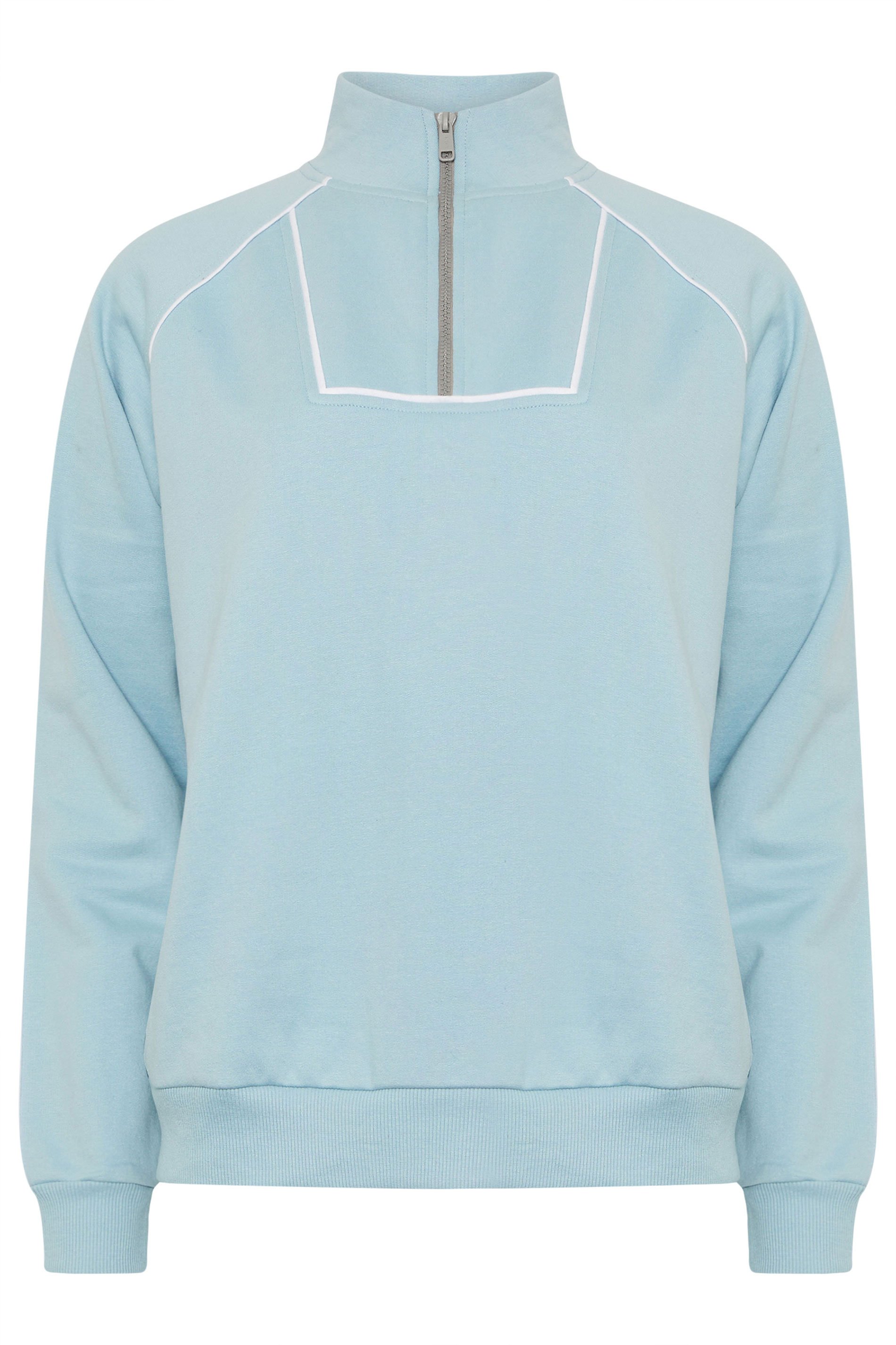 LTS Tall Womens Light Blue Zip Sweatshirt | Long Tall Sally 6