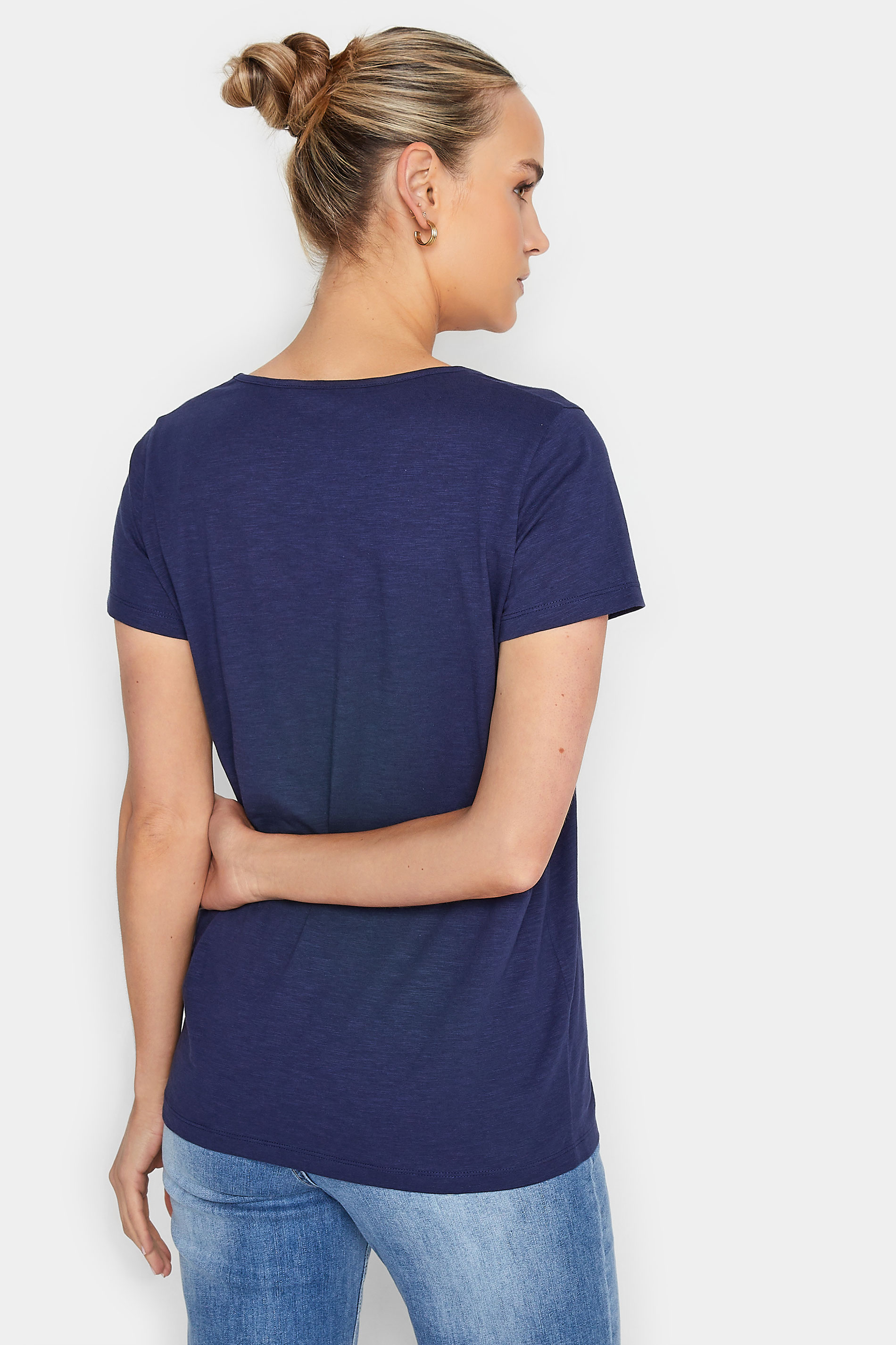 LTS Tall Women's Navy Blue V-Neck T-Shirt | Long Tall Sally