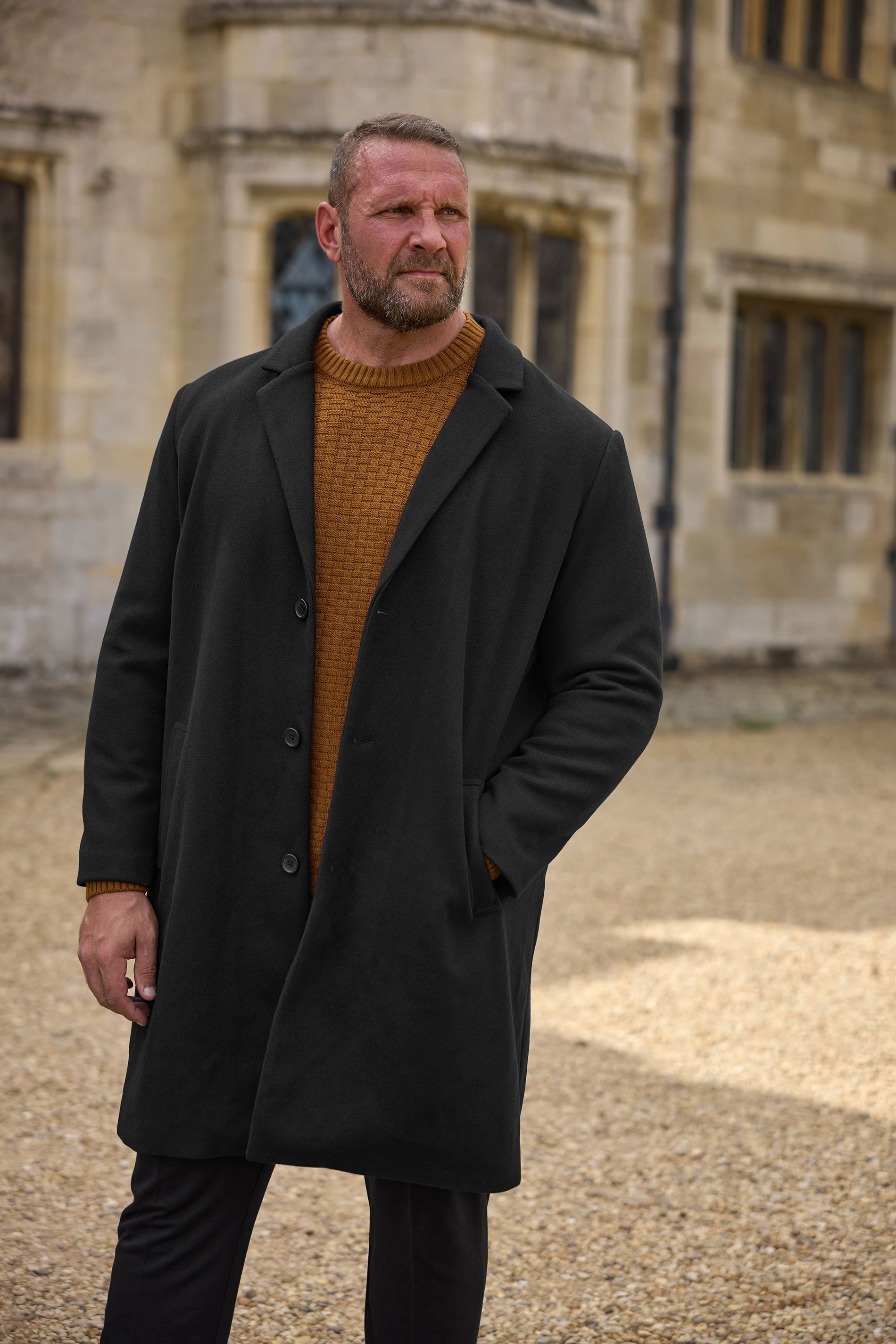 BadRhino Big & Tall Black Formal Overcoat | BadRhino 2