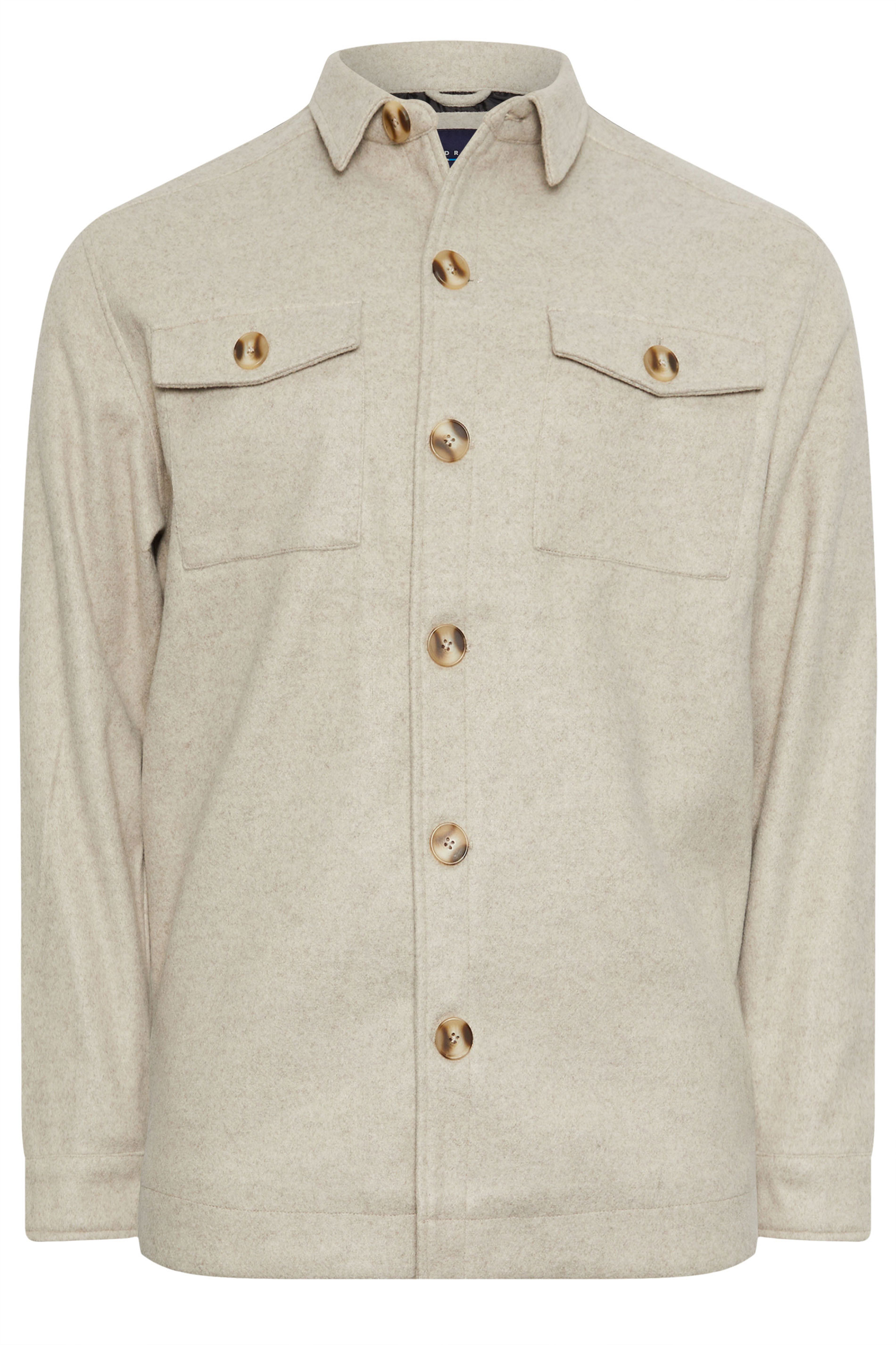 BadRhino Big & Tall Natural Brown Premium Button Down Shacket | BadRhino 6