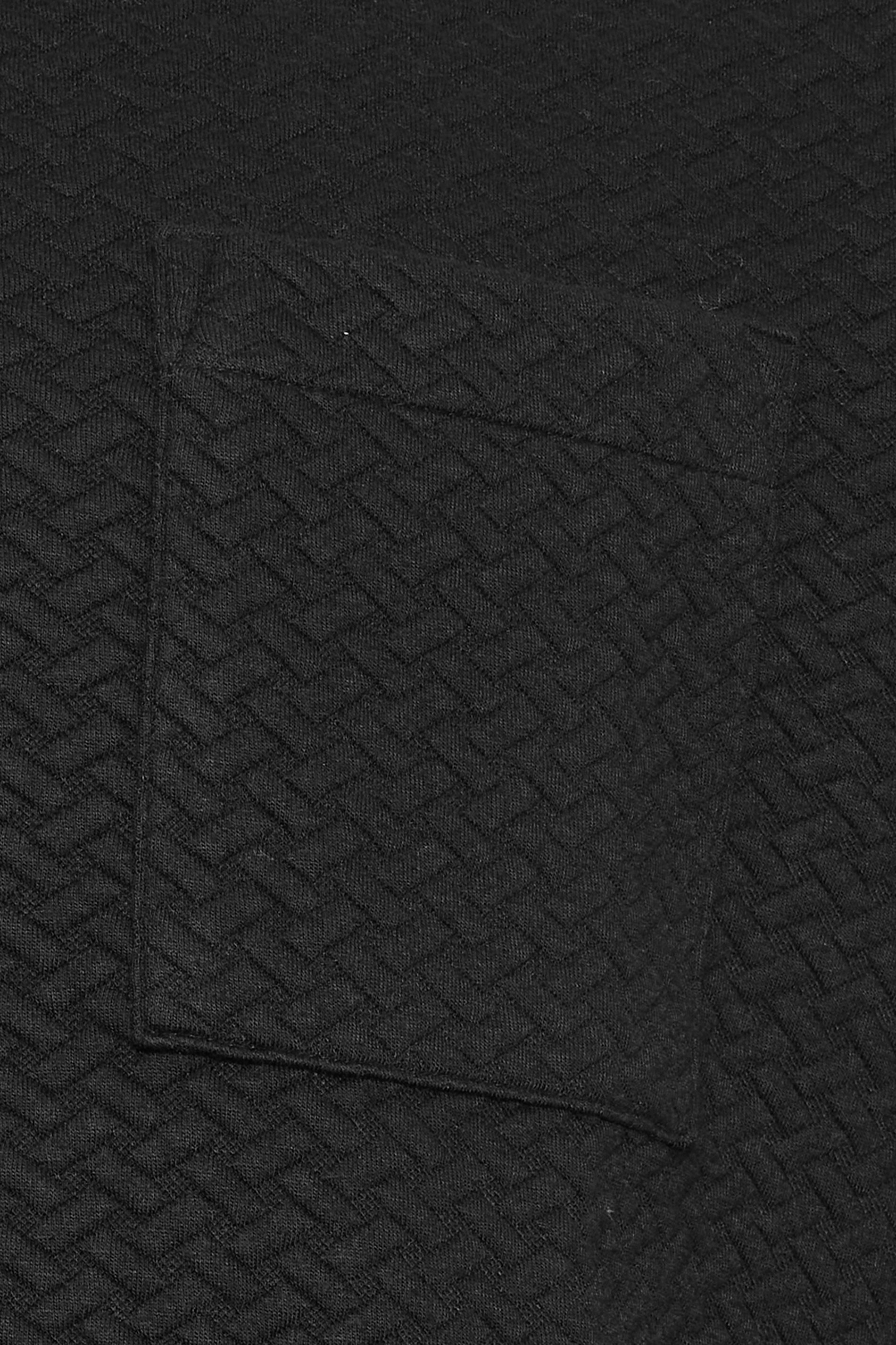 BadRhino Big & Tall Black Jersey Textured Overshirt | BadRhino 7