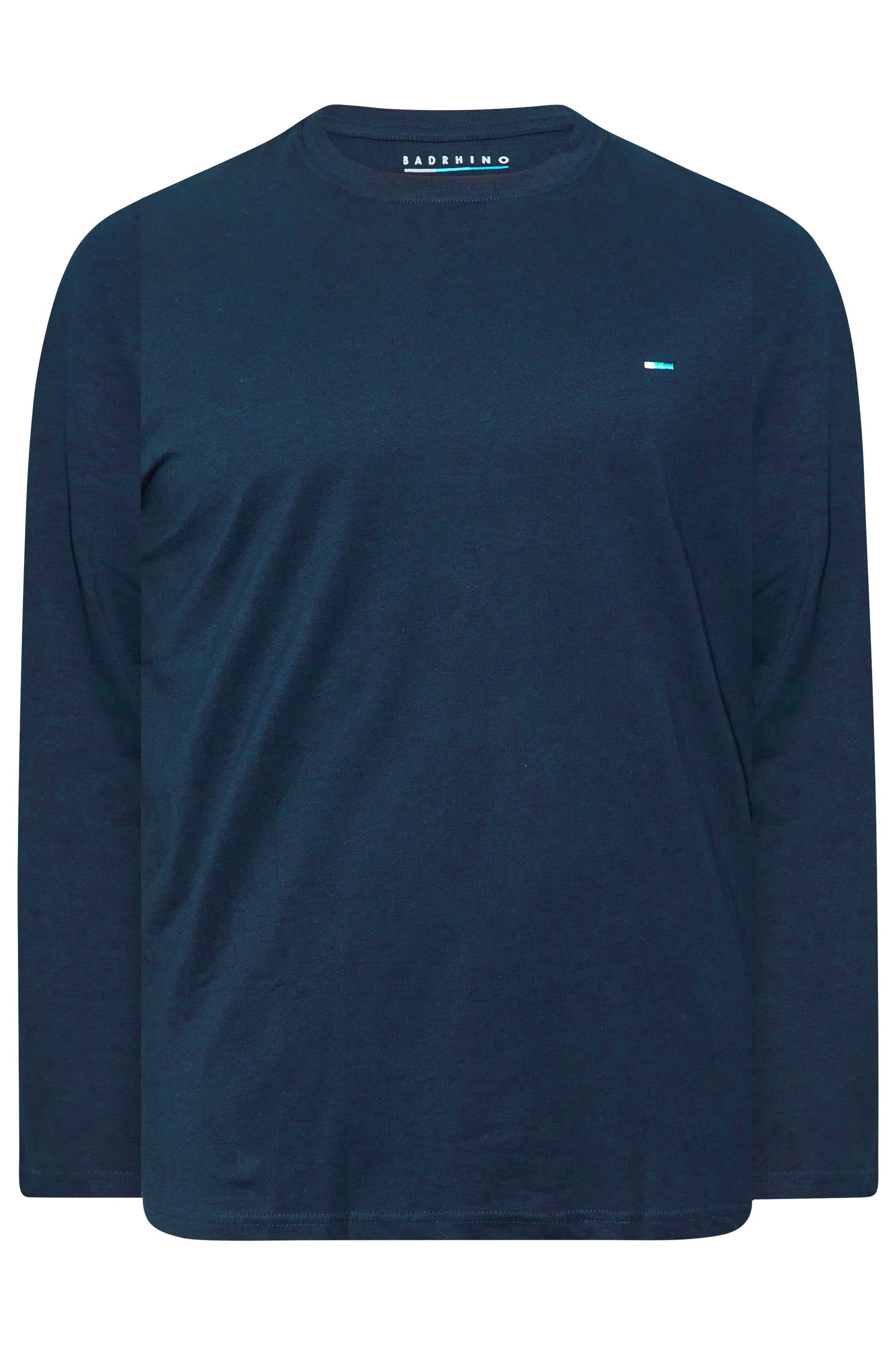 BadRhino Navy Blue Plain Long Sleeve T-Shirt | BadRhino 6