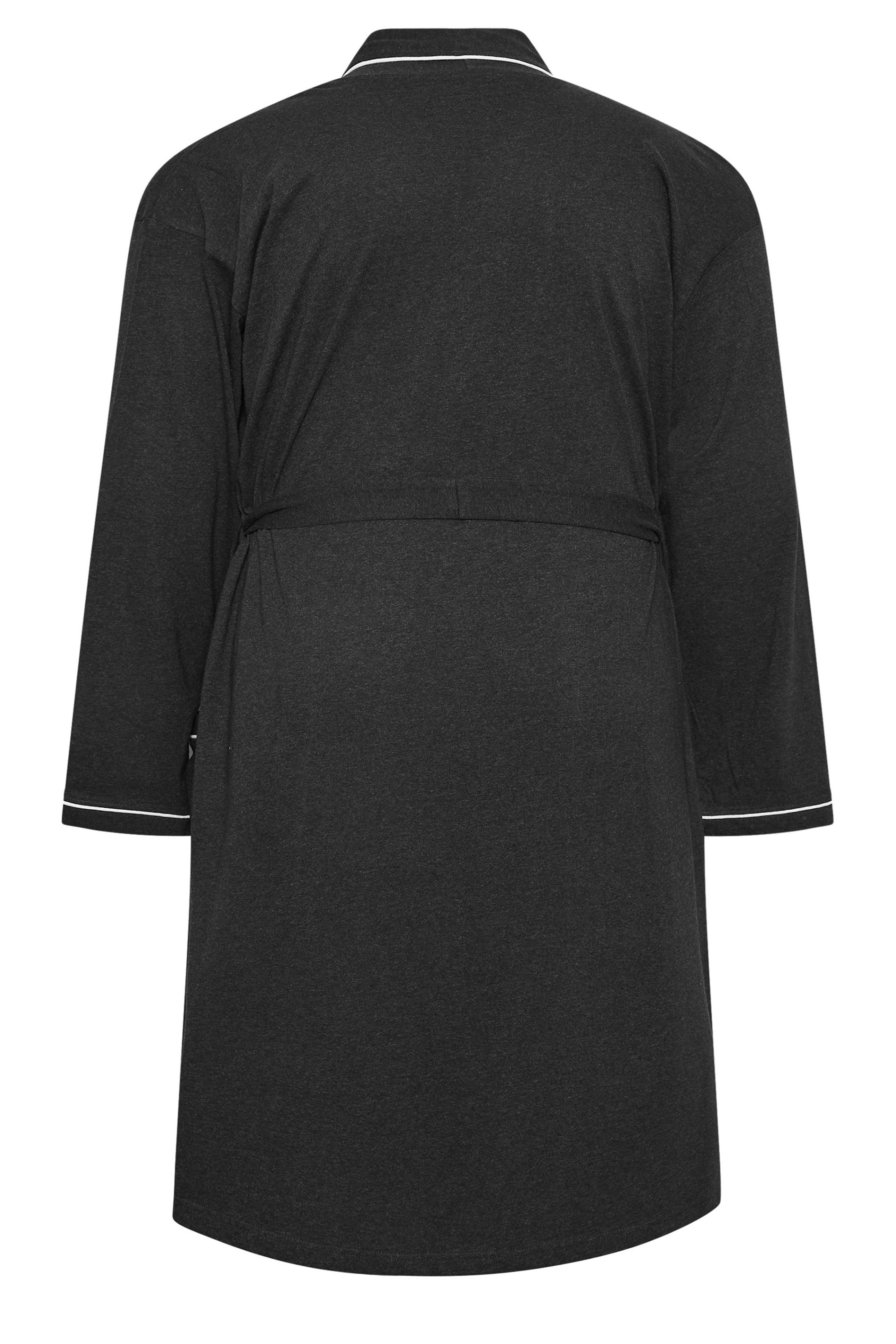 BadRhino Big & Tall Dark Grey Jersey Robe | BadRhino 5