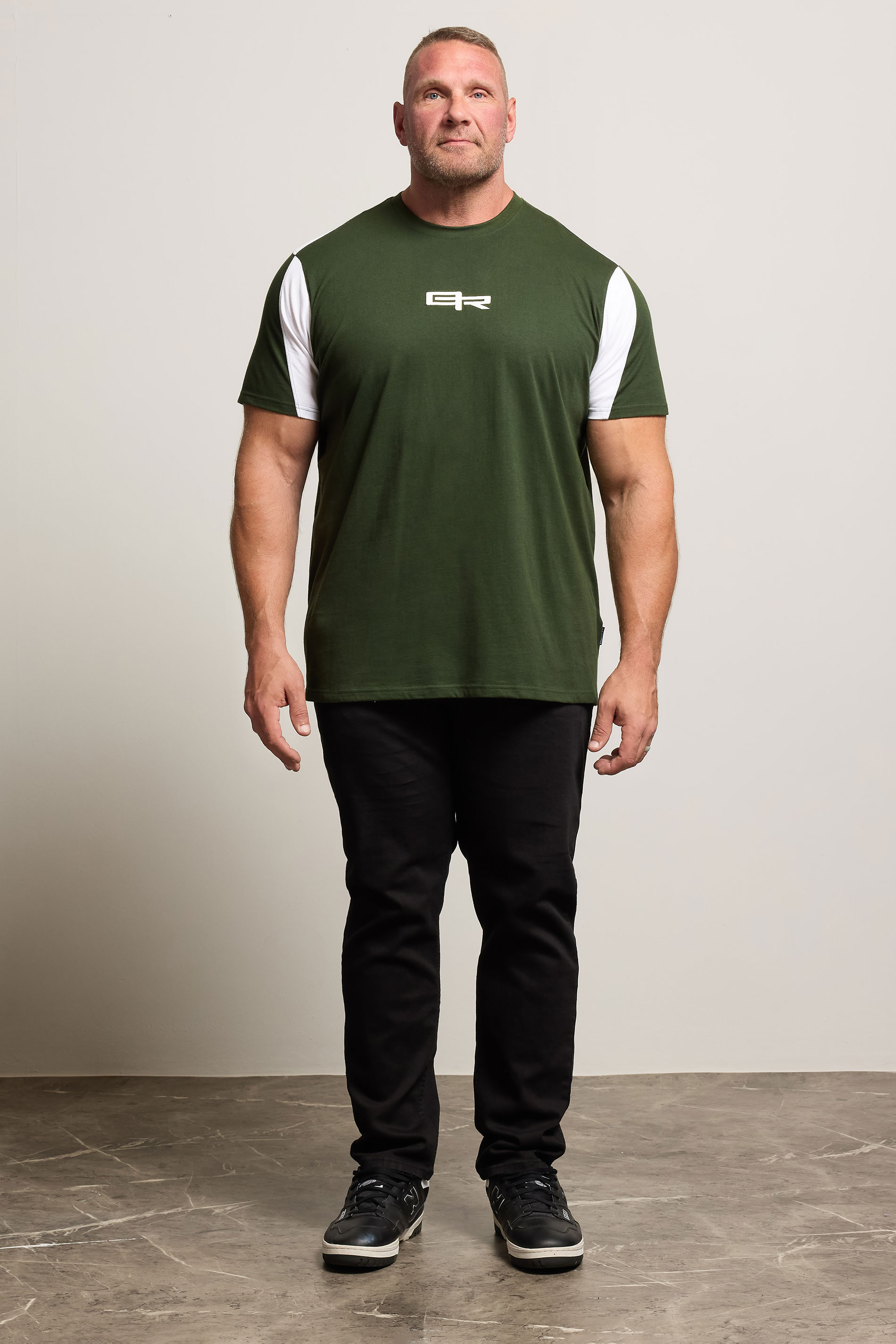 BadRhino Big & Tall Green Logo Cut & Sew T-Shirt | BadRhino 2