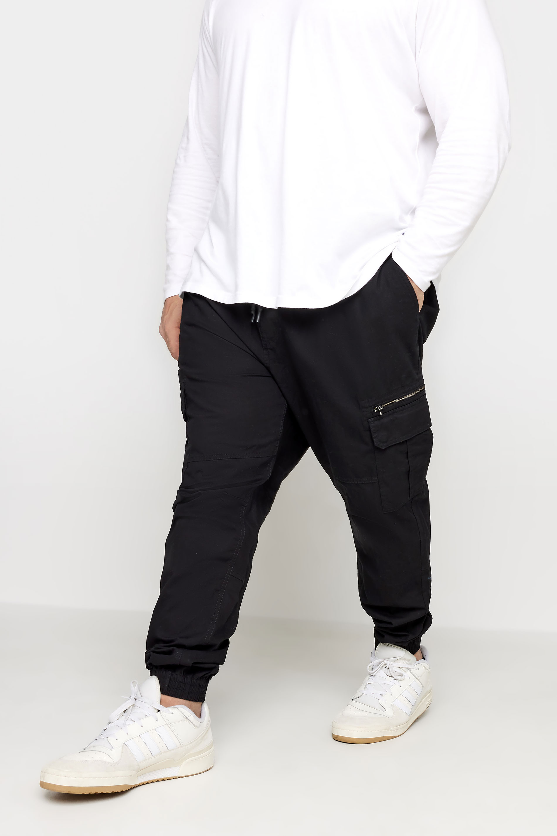 BadRhino Big & Tall Black Ripstop Cargo Trousers | BadRhino 1