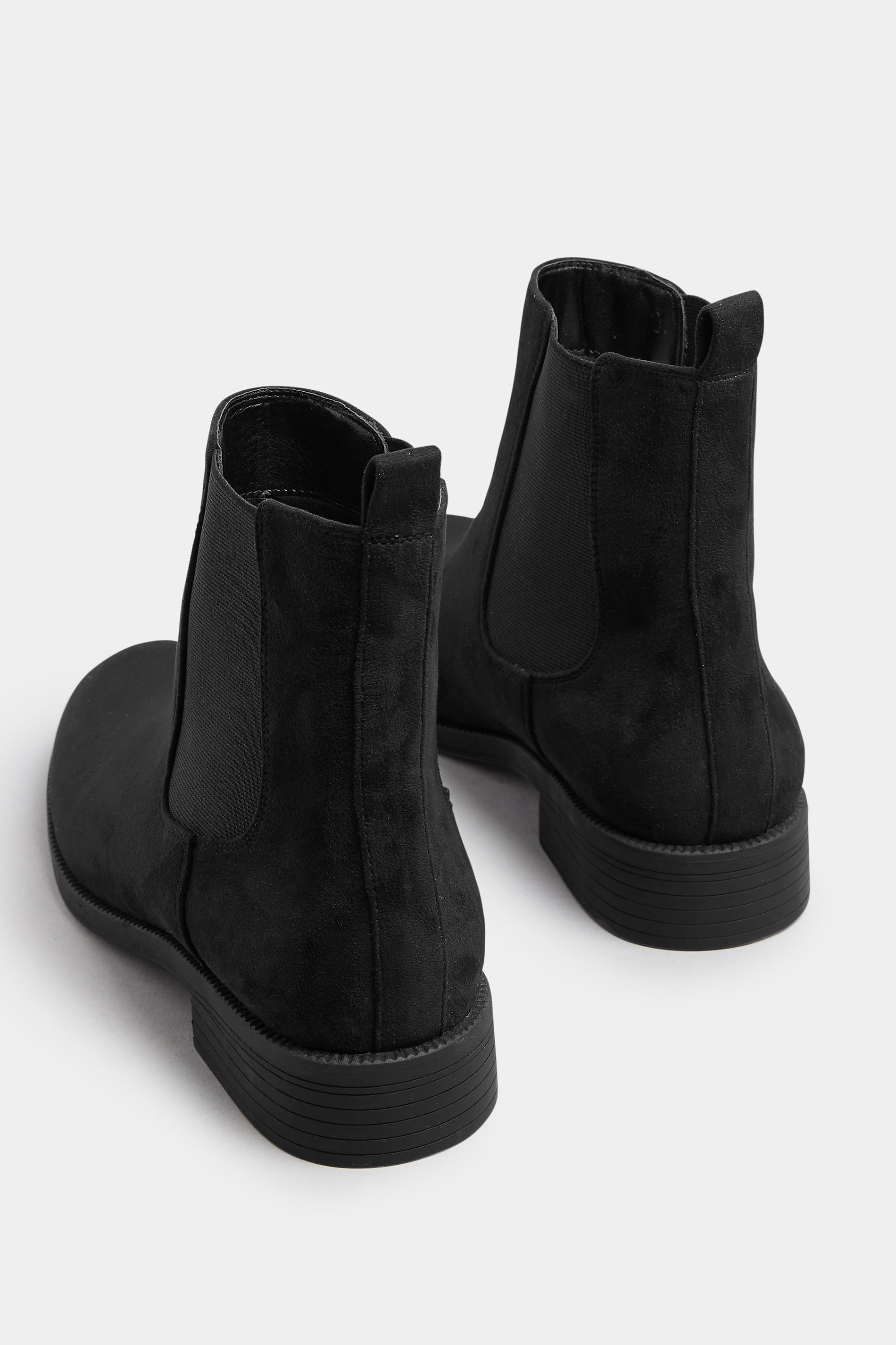 LTS Black Faux Suede Chelsea Ankle Boots In Standard Fit | Long Tall Sally 6
