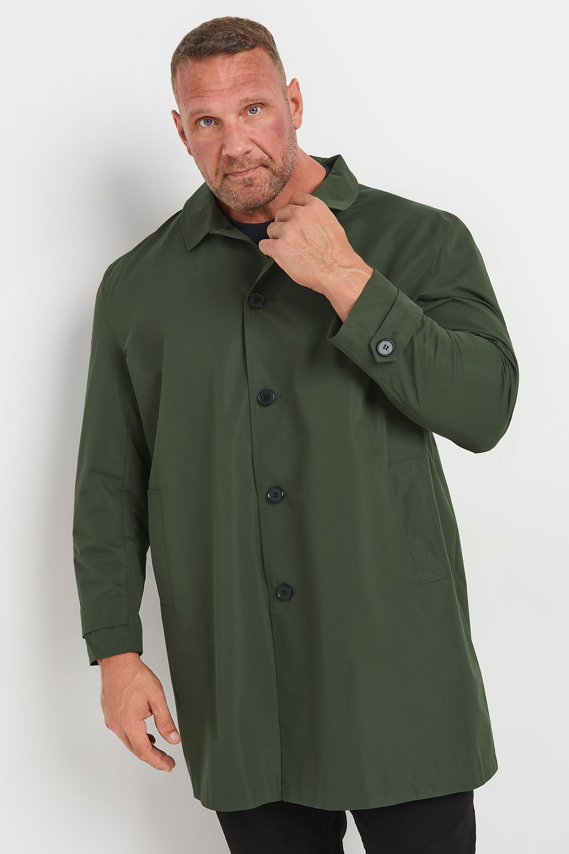 BadRhino Big & Tall Khaki Green Mac Raincoat | BadRhino 3