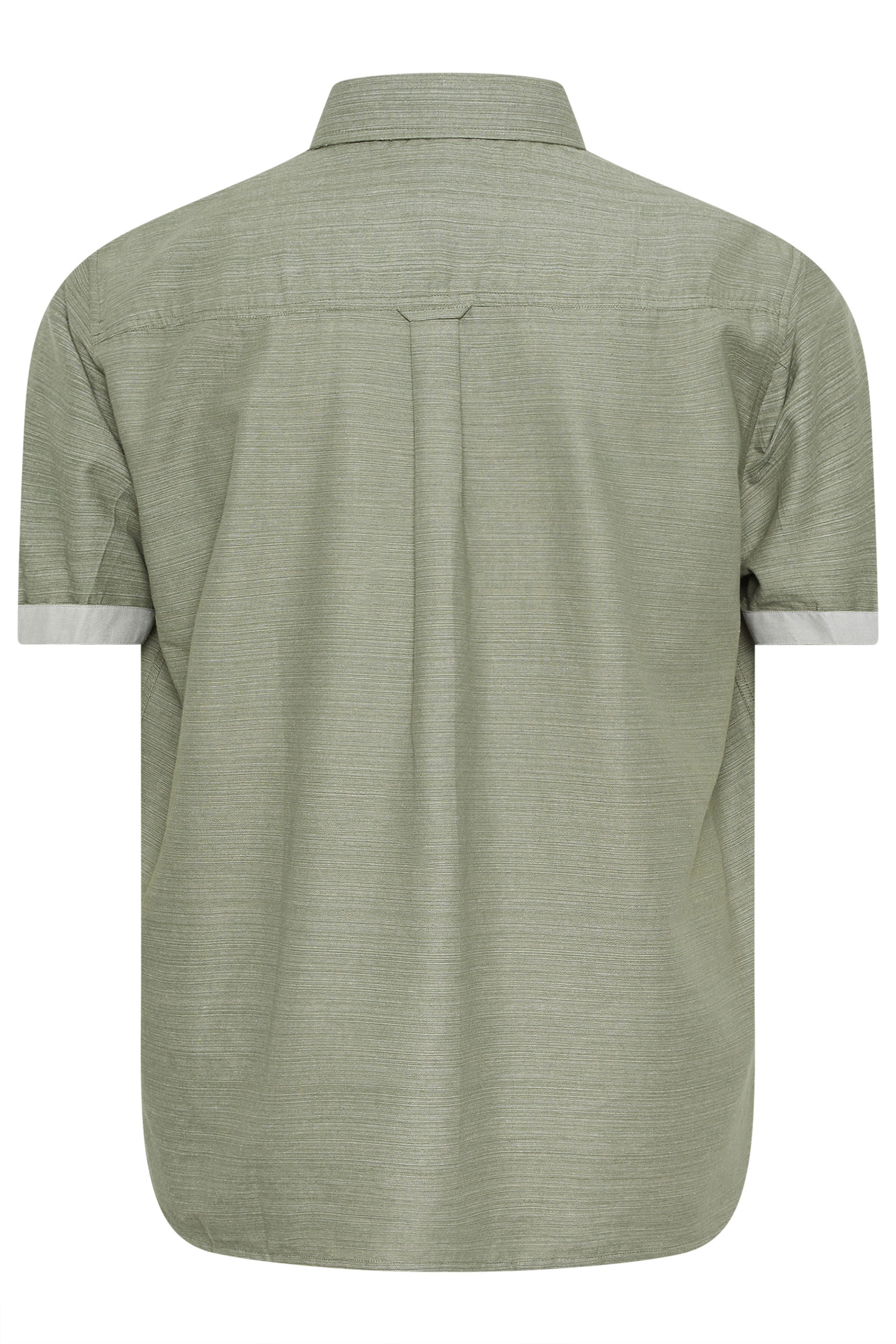 BadRhino Big & Tall Green Short Sleeve Slub Shirt | BadRhino 3