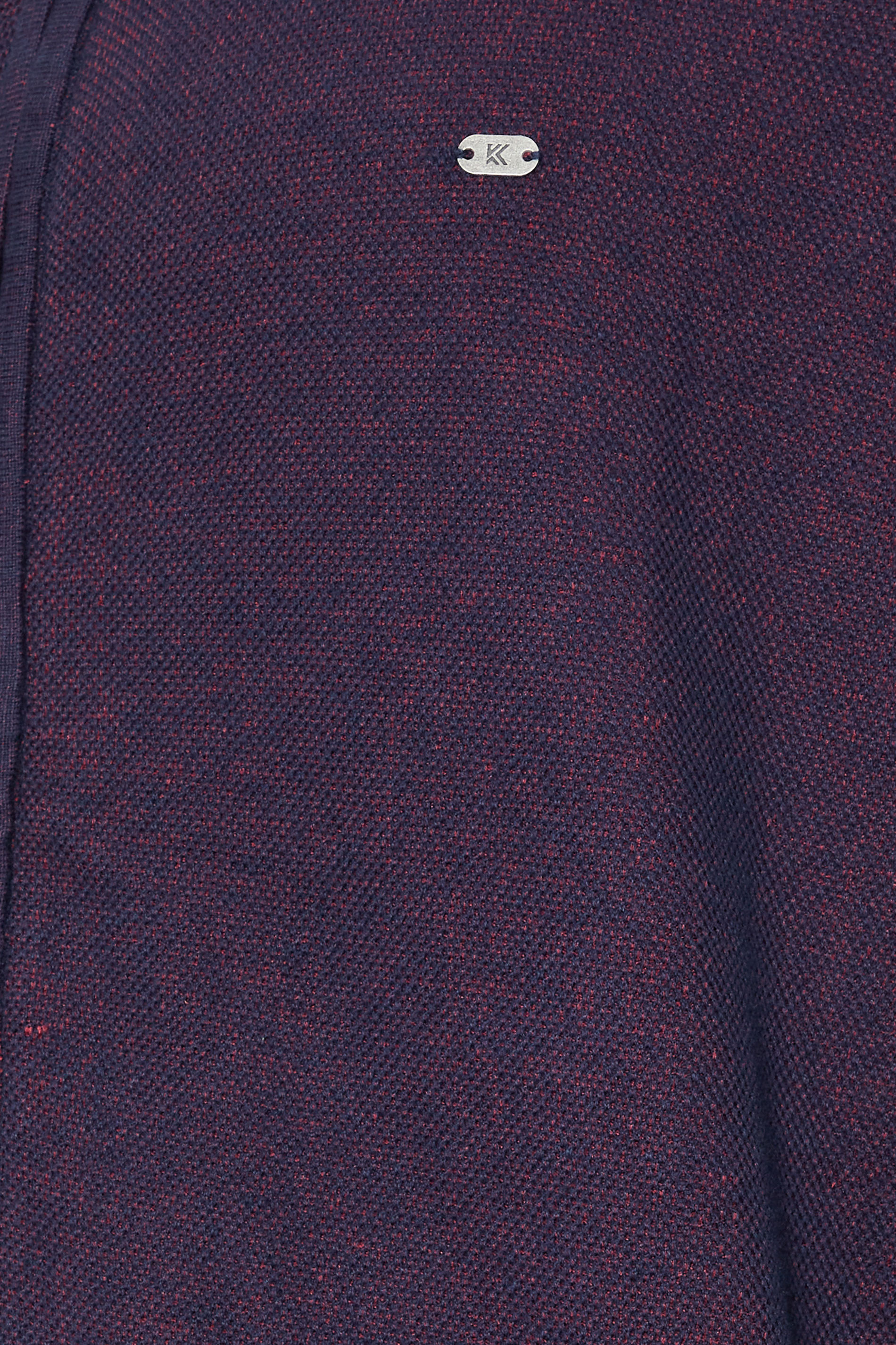 KAM Big & Tall Navy Blue Zip Through Knit Jumper | BadRhino 2