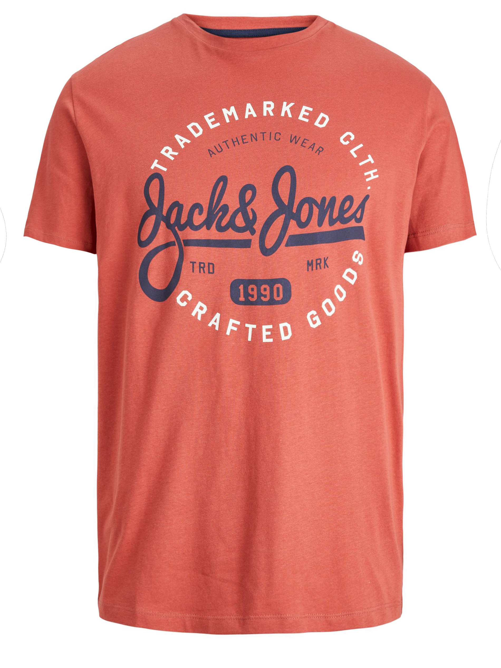 JACK & JONES Big & Tall Red Logo Crew T-Shirt | BadRhino 2