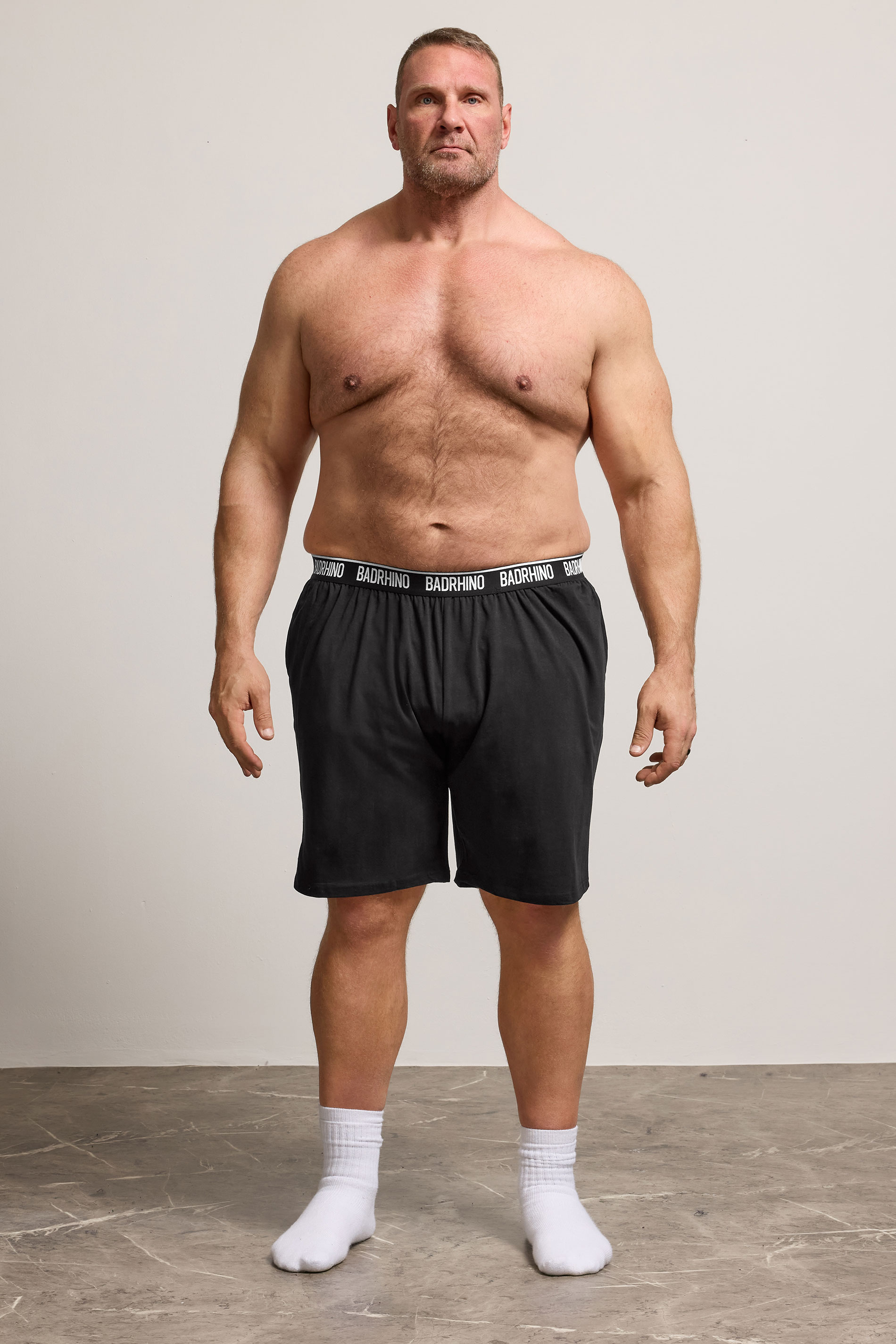 BadRhino Big & Tall Black Lounge Shorts | BadRhino 2