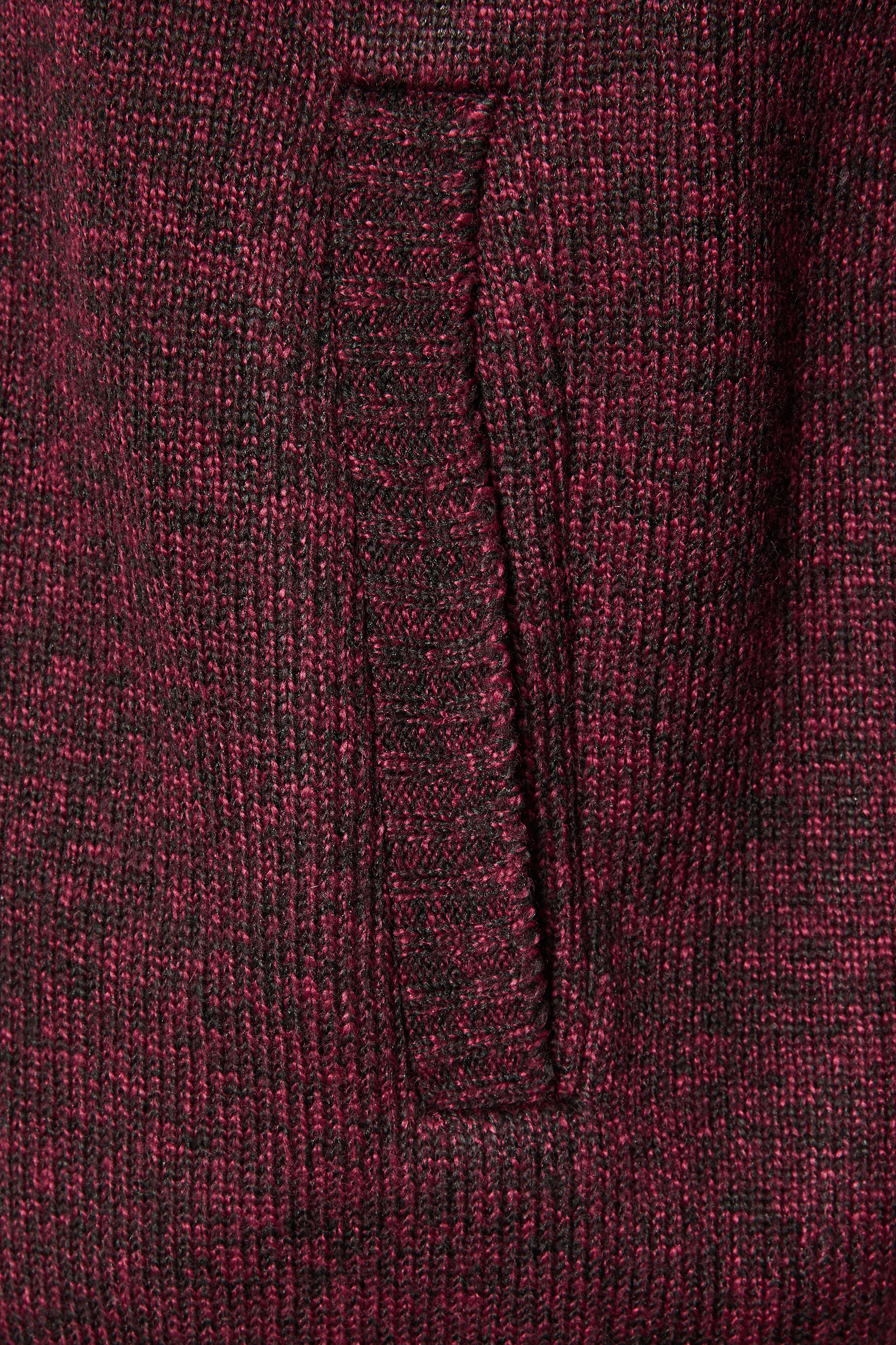 D555 Big & Tall Burgundy Red Quarter Zip Knitted Jumper 5