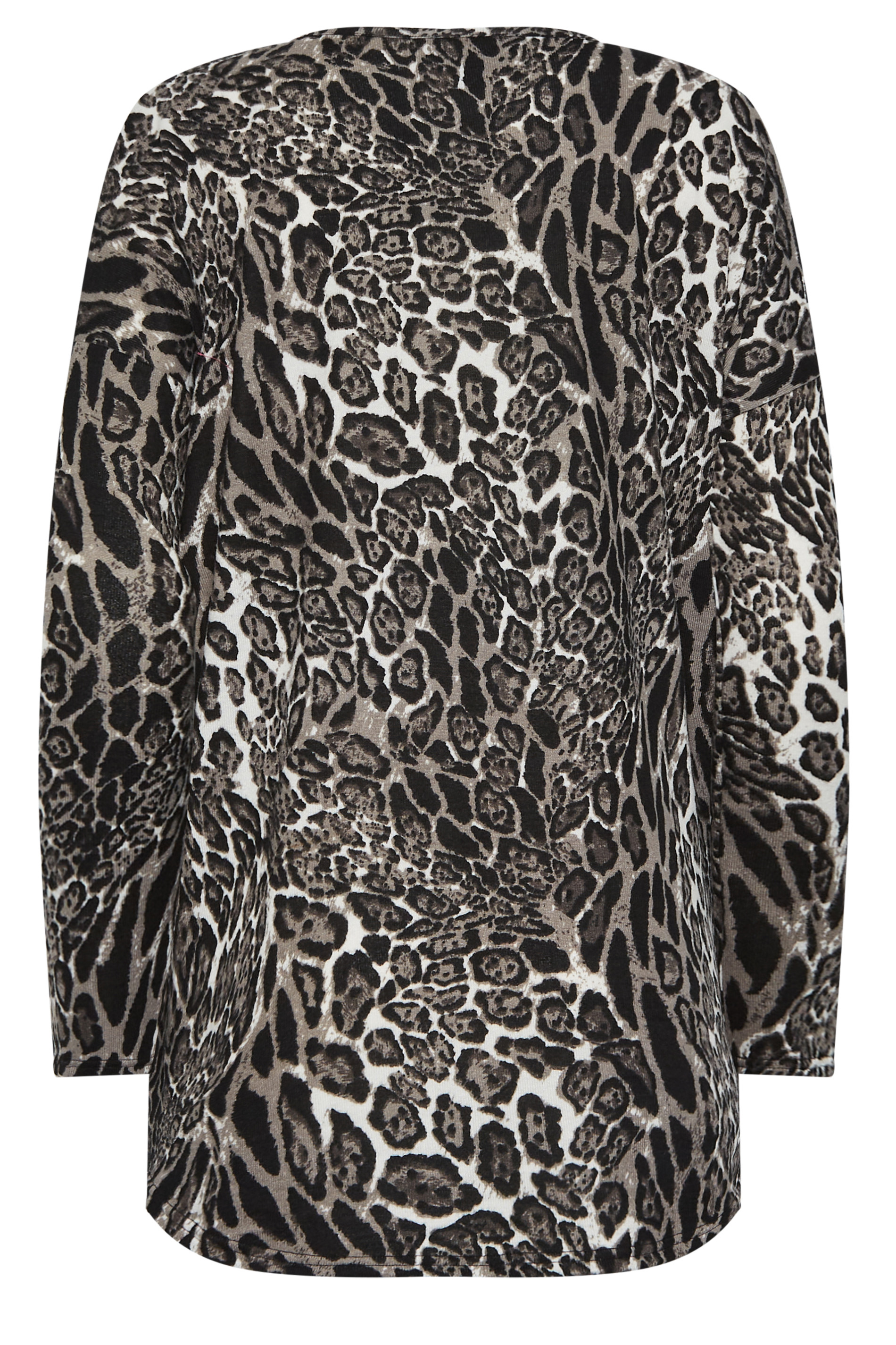 LTS Tall Women's Black Animal Print Soft Touch Top | Long Tall Sally 7