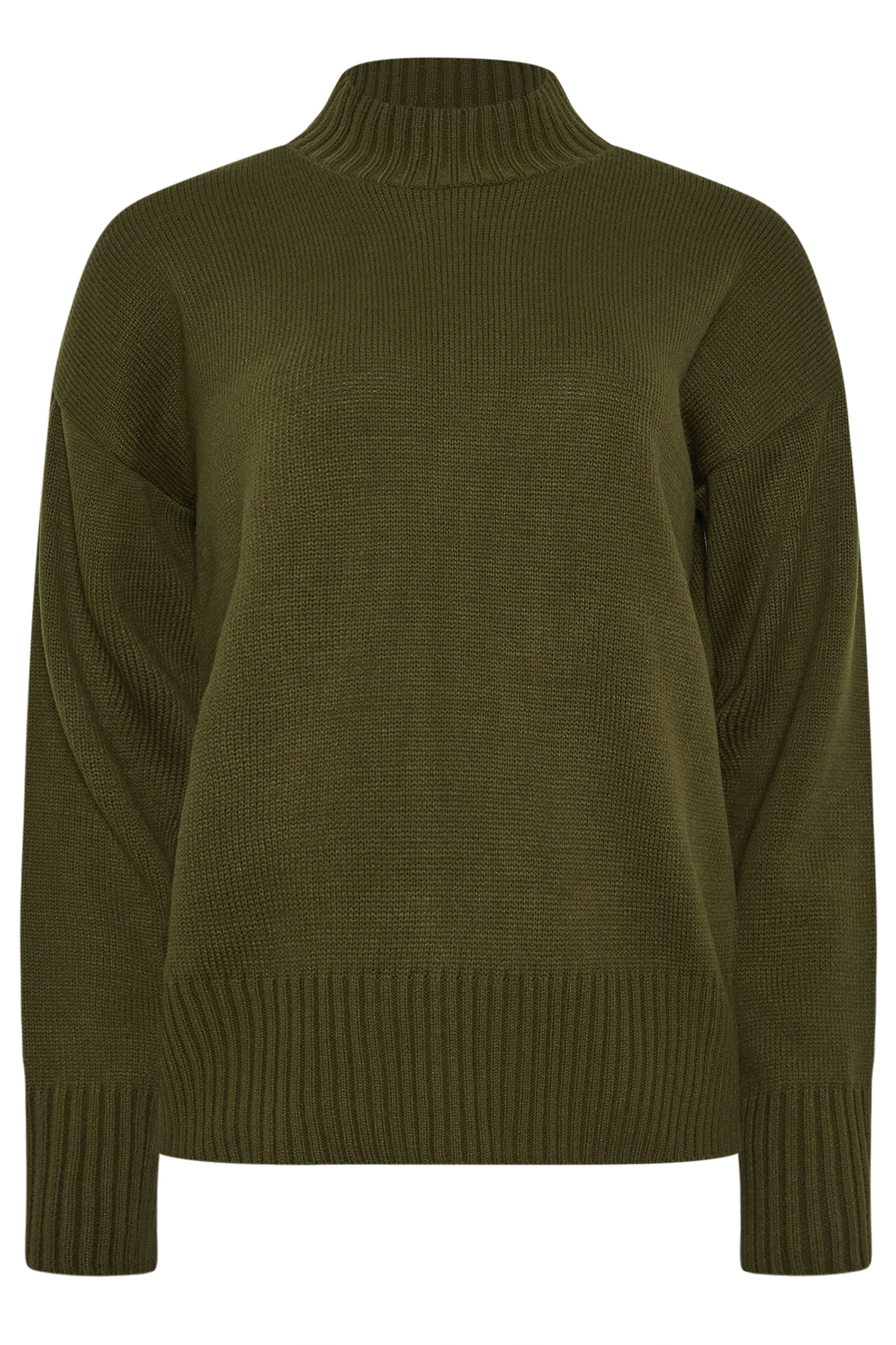 LTS Tall Women's Olive Green High Neck Jumper | Long Tall Sally 5