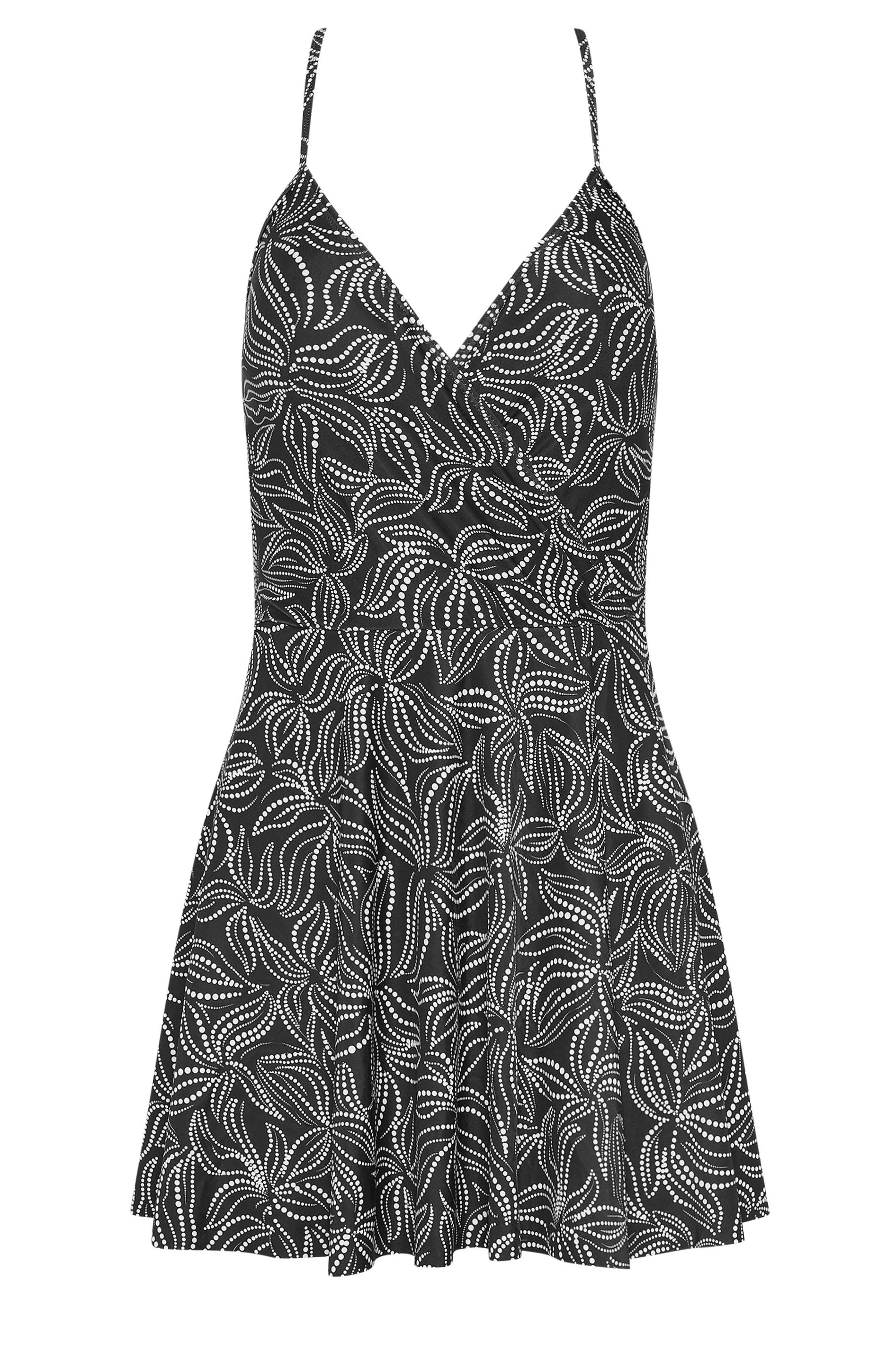 LTS Tall Womens Black Palm Leaf Swimsuit | Long Tall Sally 2