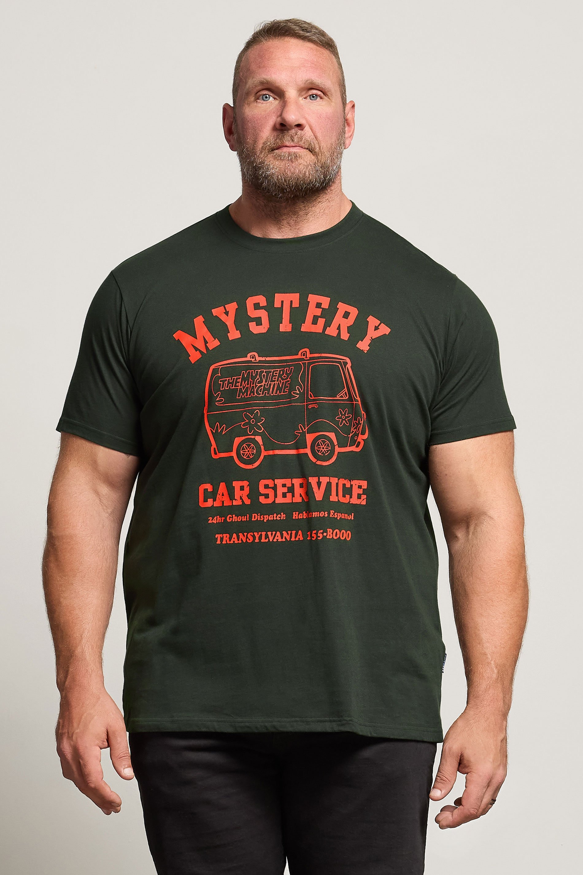 BadRhino Big & Tall Ebony Grey Scooby Doo Graphic T-Shirt | BadRhino 1