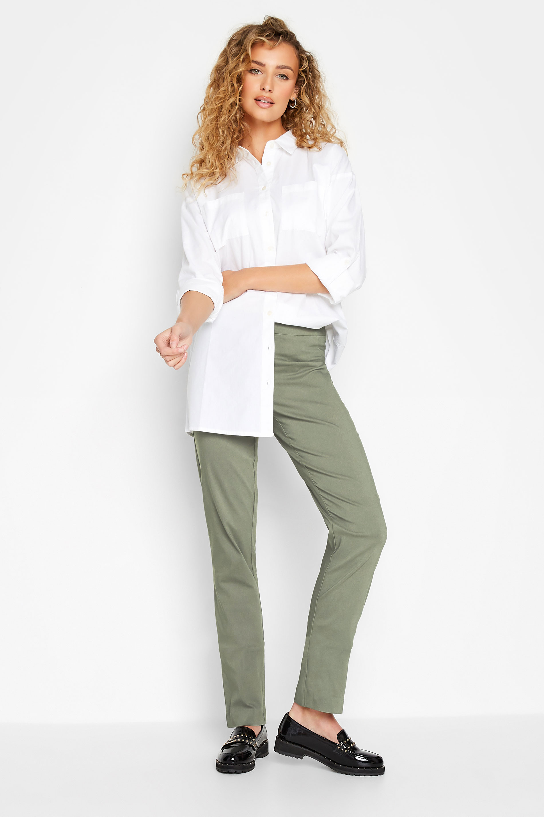 LTS Tall Women's Green Straight Leg Trousers | Long Tall Sally 2
