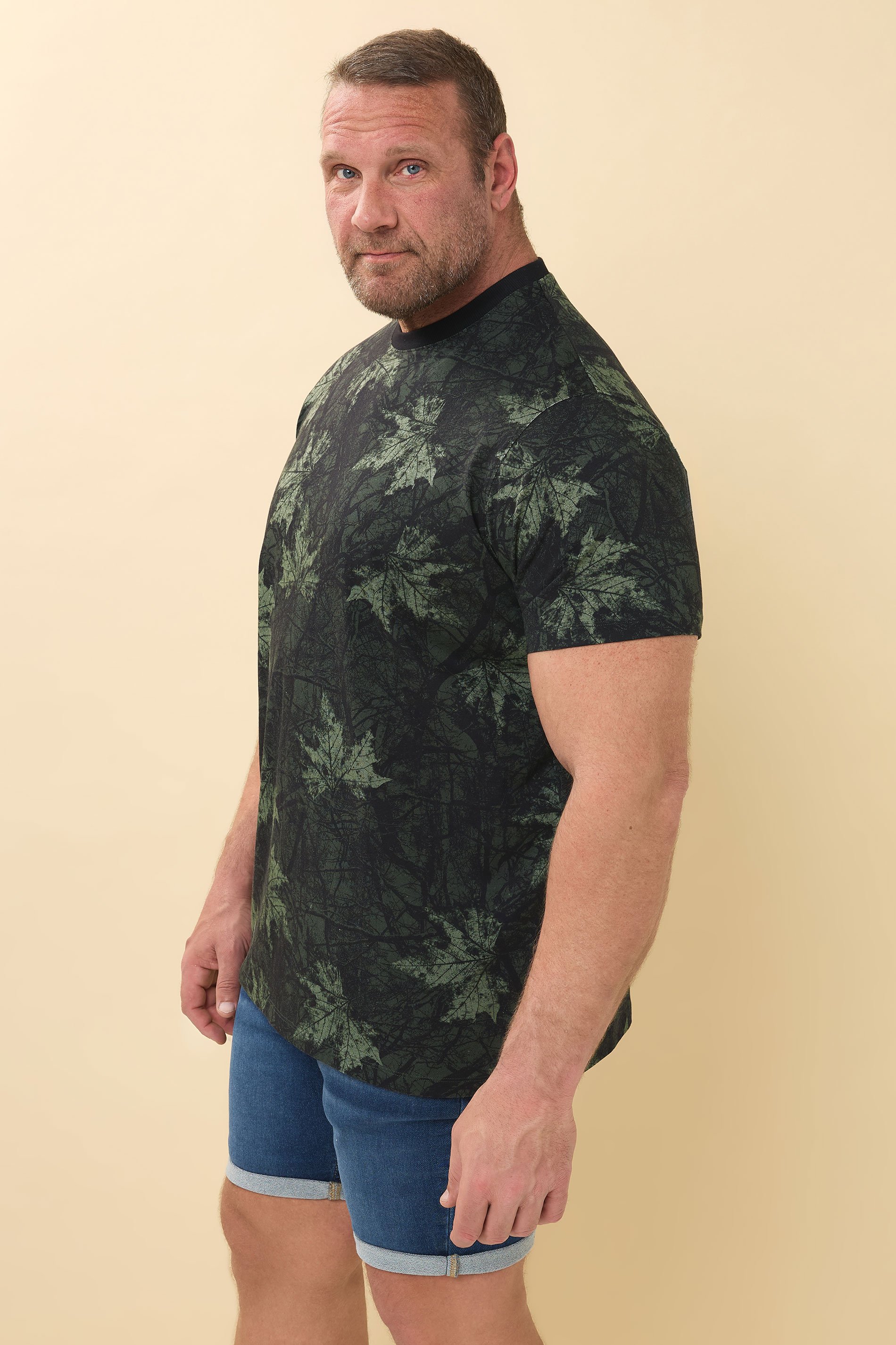 BadRhino Big & Tall Green Leaf Camouflage T-Shirt | BadRhino 4