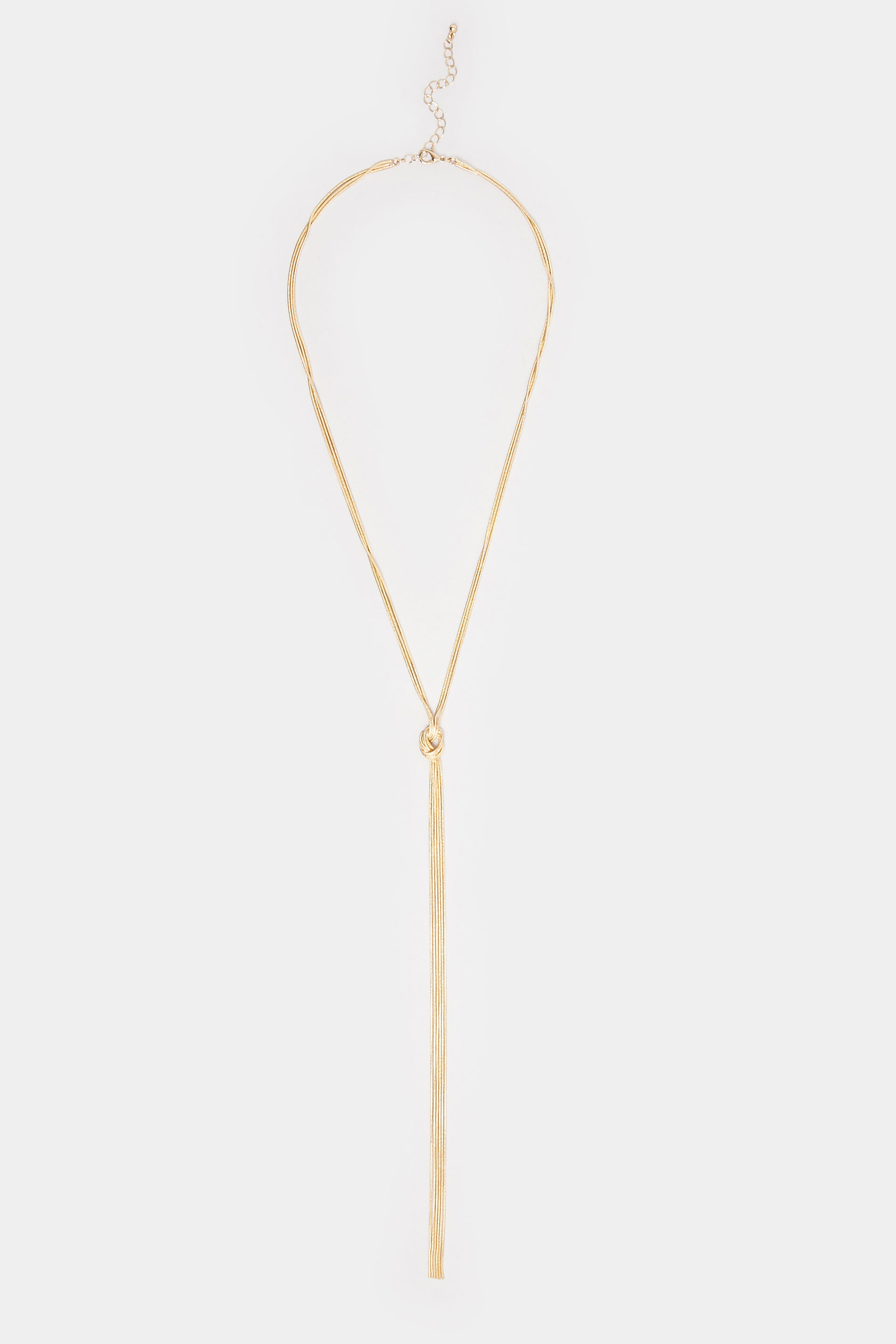 Gold Tone Multi Chain Knot Necklace | Yours Clothing  2