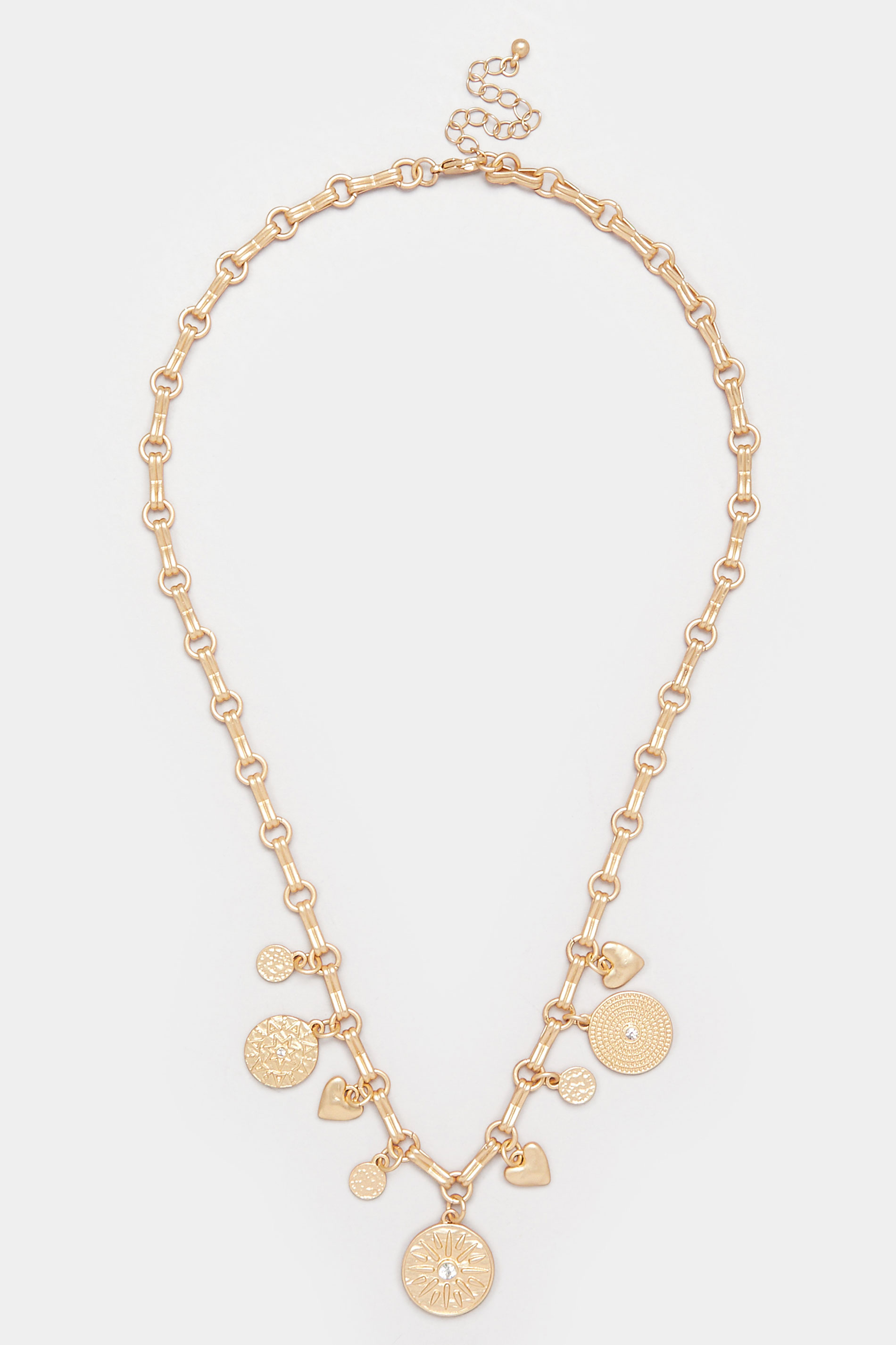 Gold Tone Pendant Charm Necklace | Yours Clothing 2