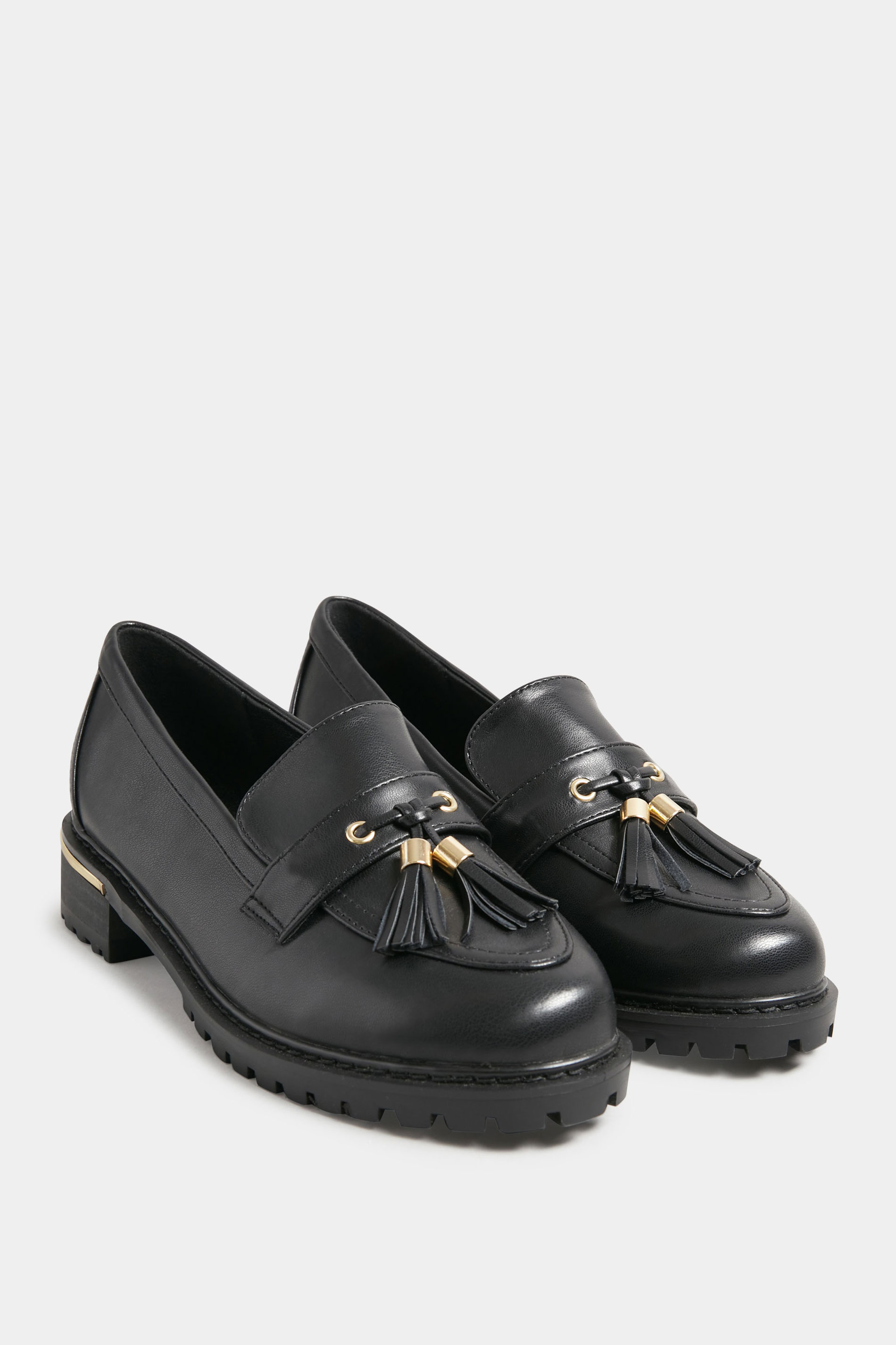 LTS Black Tassel Loafers In Standard Fit | Long Tall Sally 2
