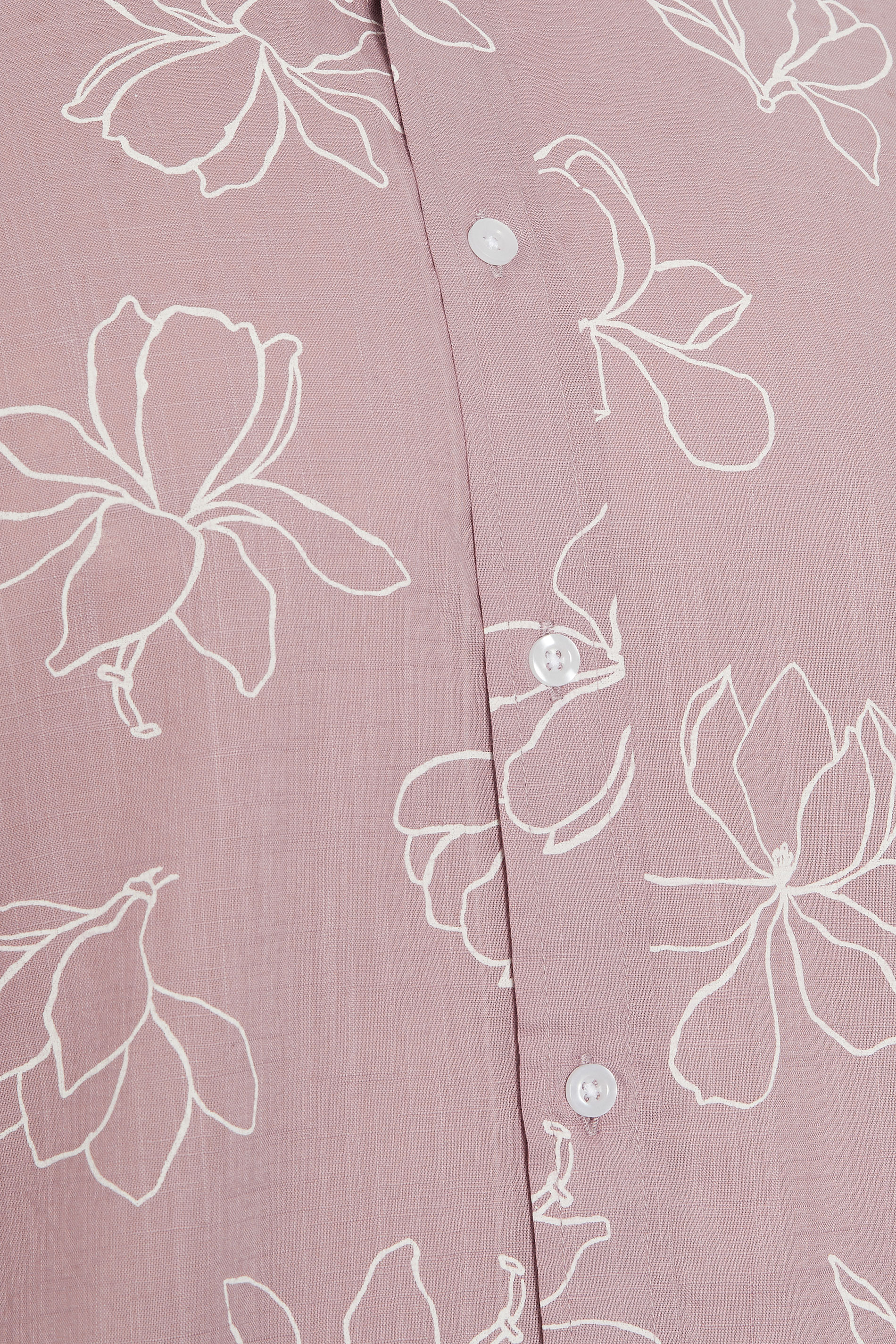 BadRhino Big & Tall Pink Linear Floral Slub Shirt | BadRhino 6