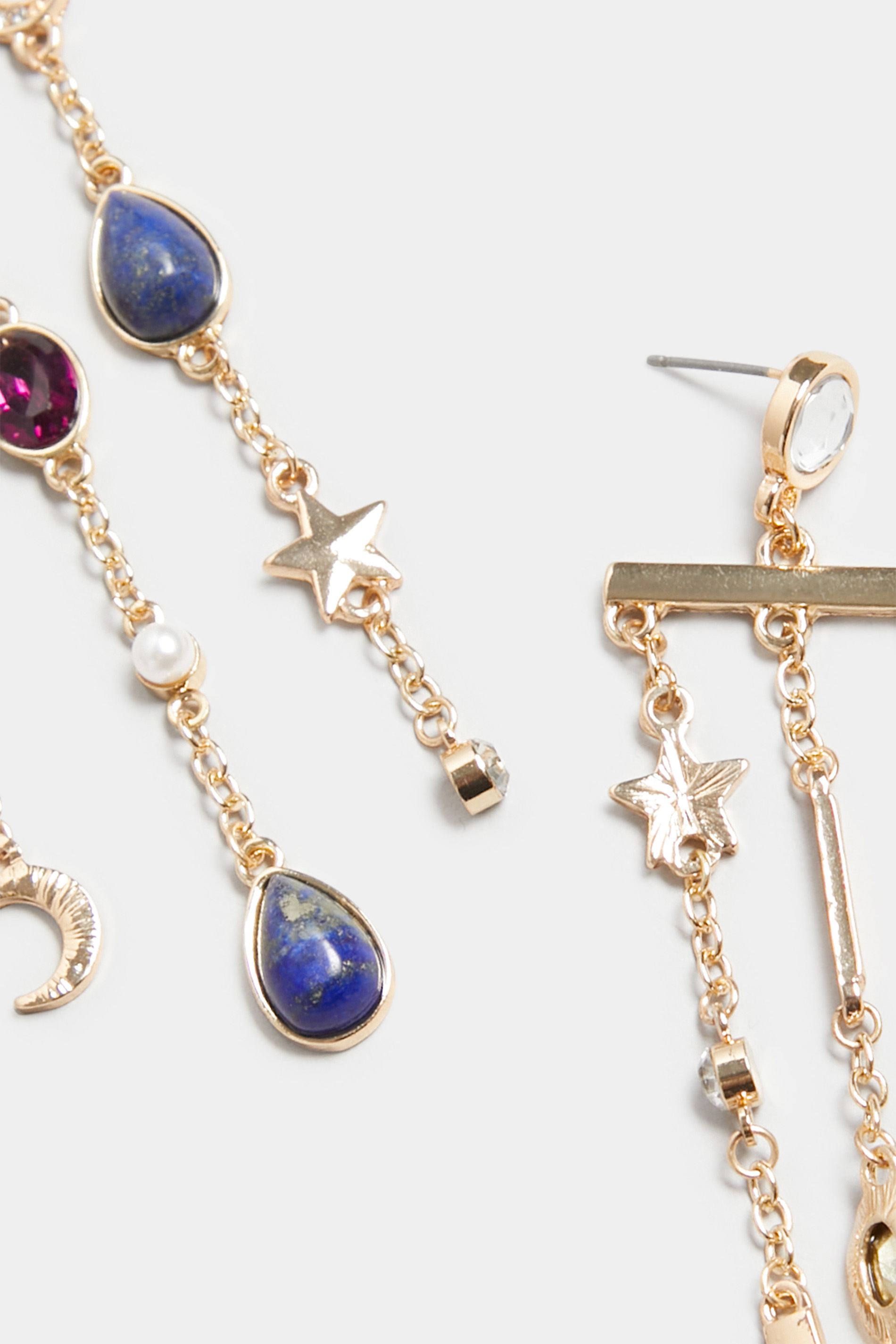 Gold Celestial Tassel Drop Earrings | Yours Clothing 3