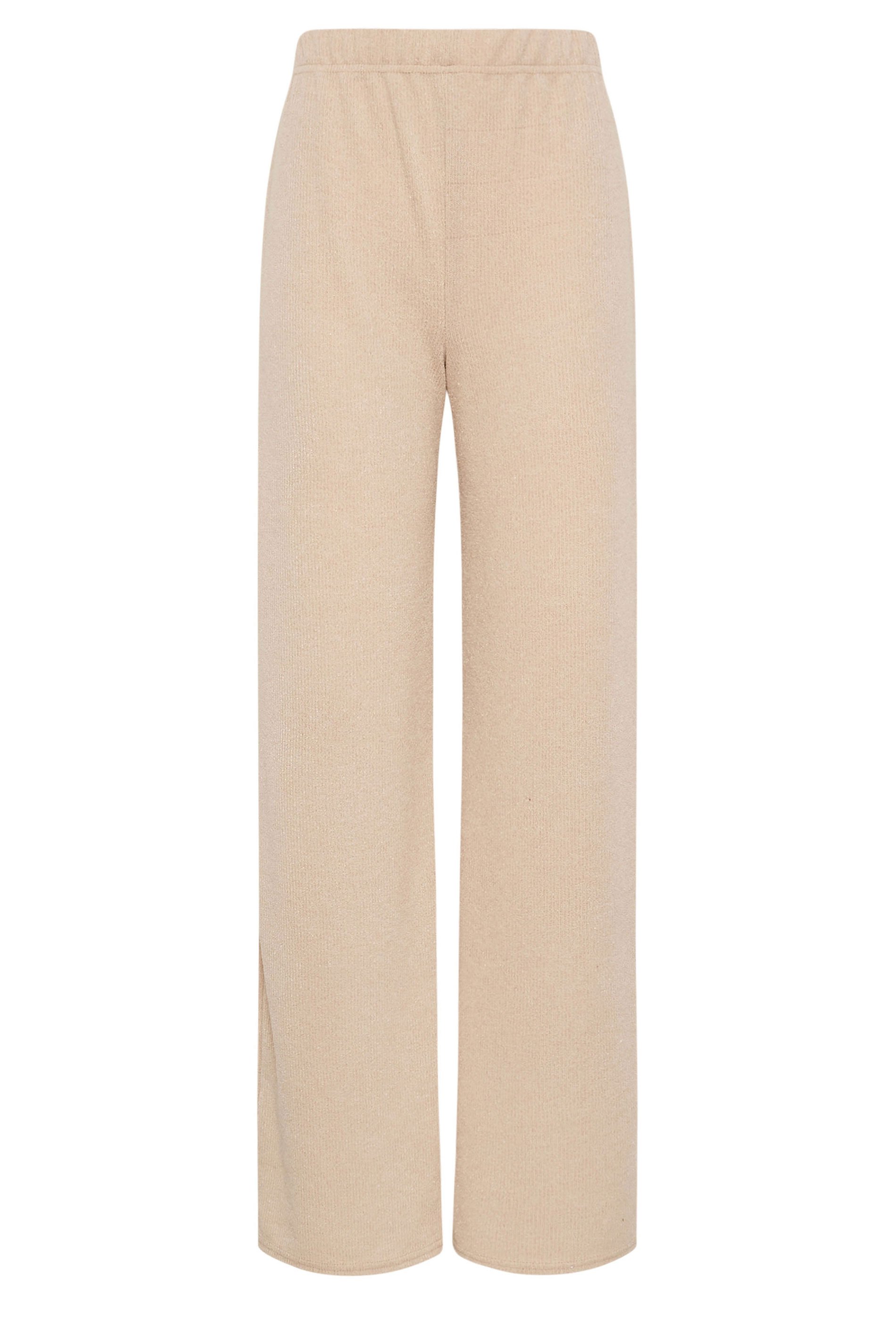 LTS Tall Women's Pink Knitted Wide Leg Trousers | Long Tall Sally 5