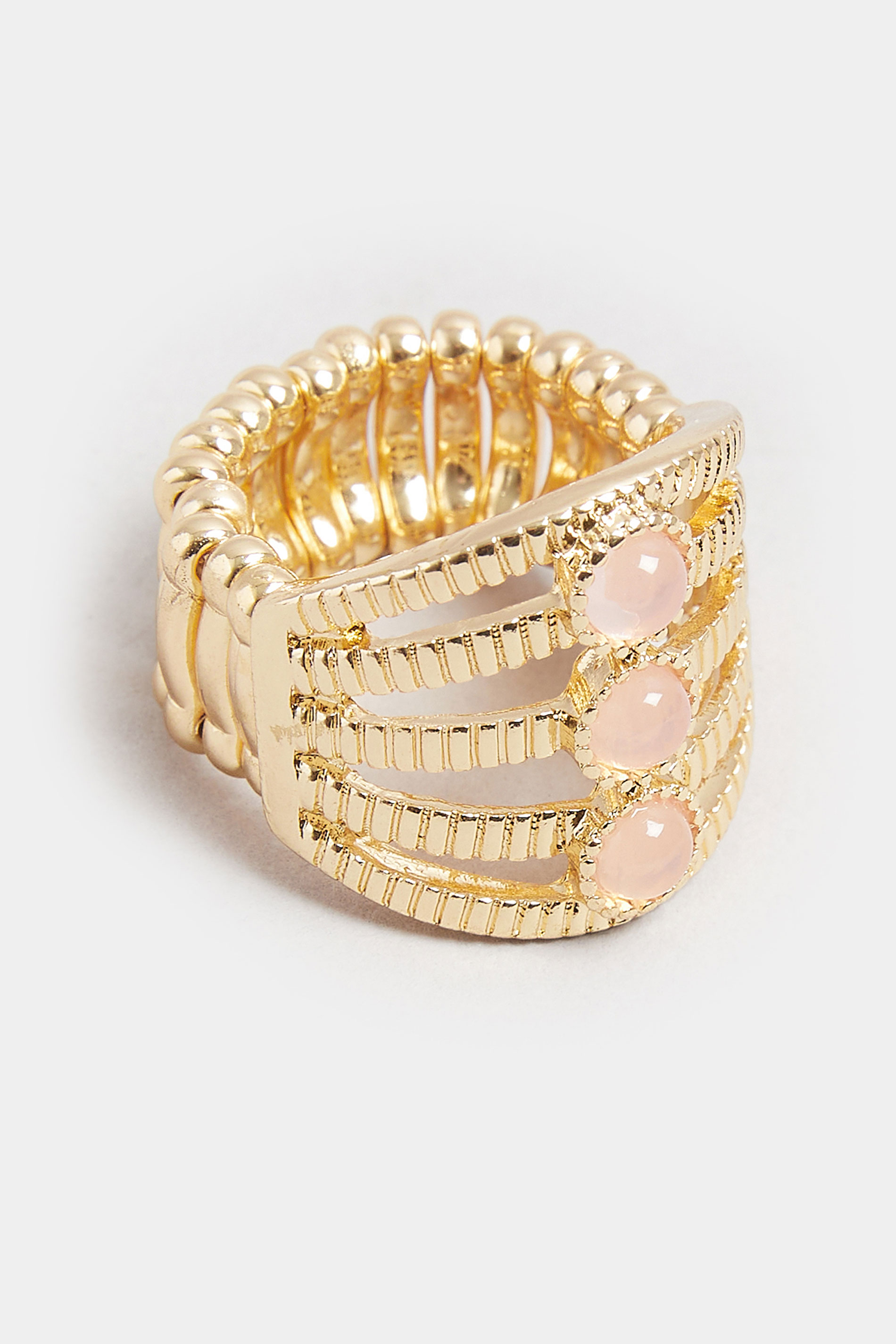 Gold Tone Stretch Statement Ring | Your Clothing 2